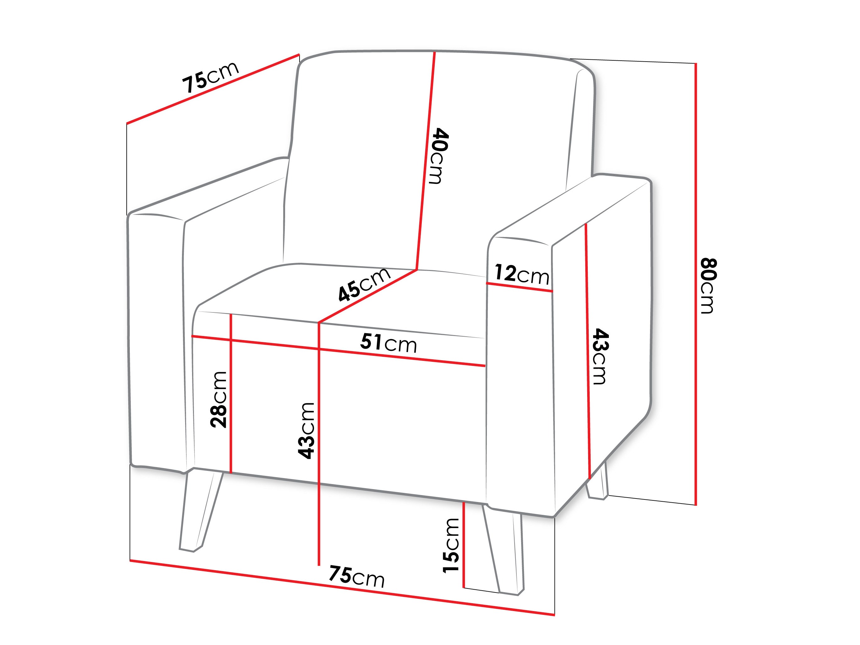 Fotelis Delbene 131 (Verita 53 + Tamsus San Remo ąžuolas)