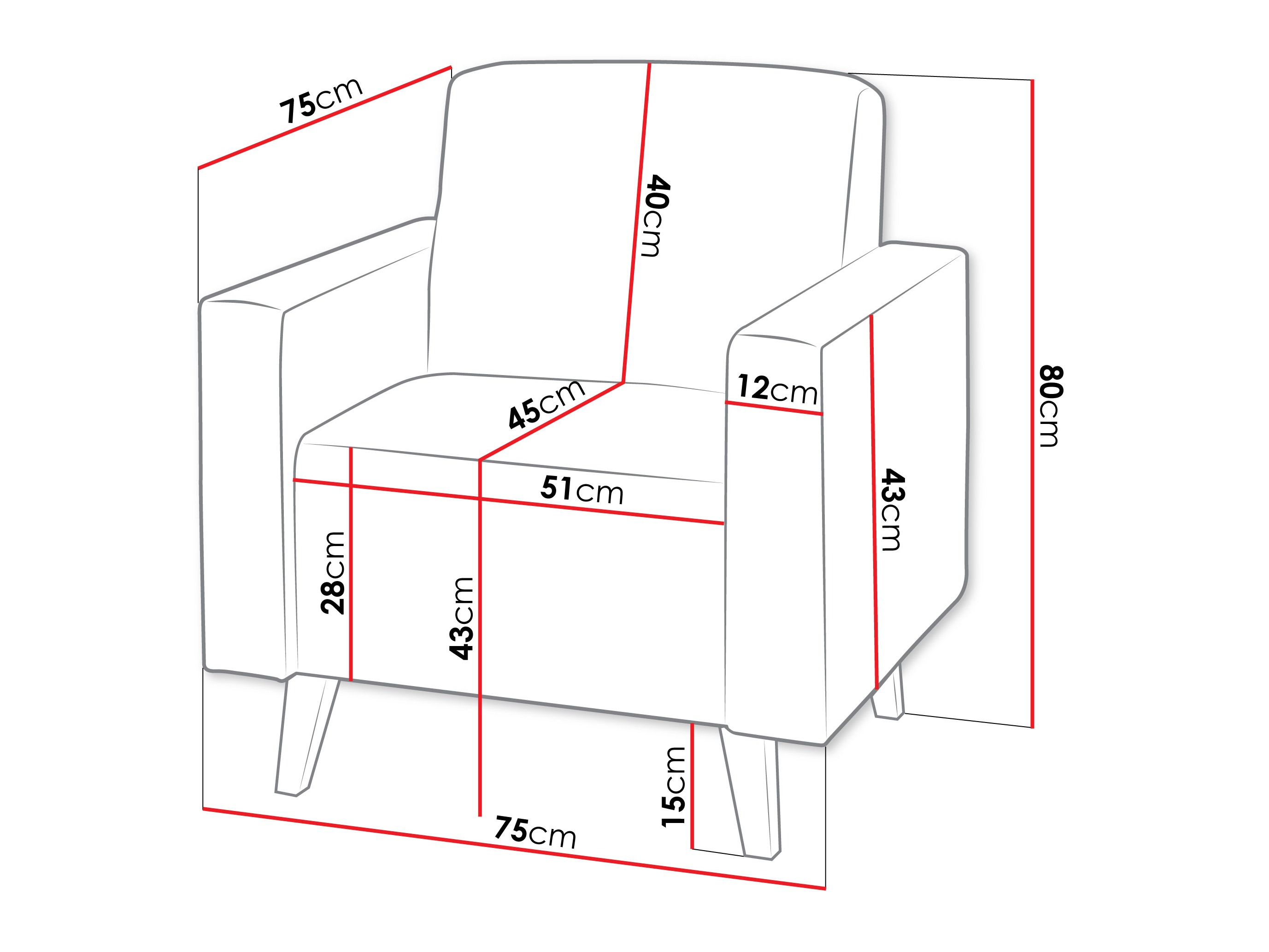 Fotelis Delbene 131 (Verita 75 + Tamsus San Remo ąžuolas)