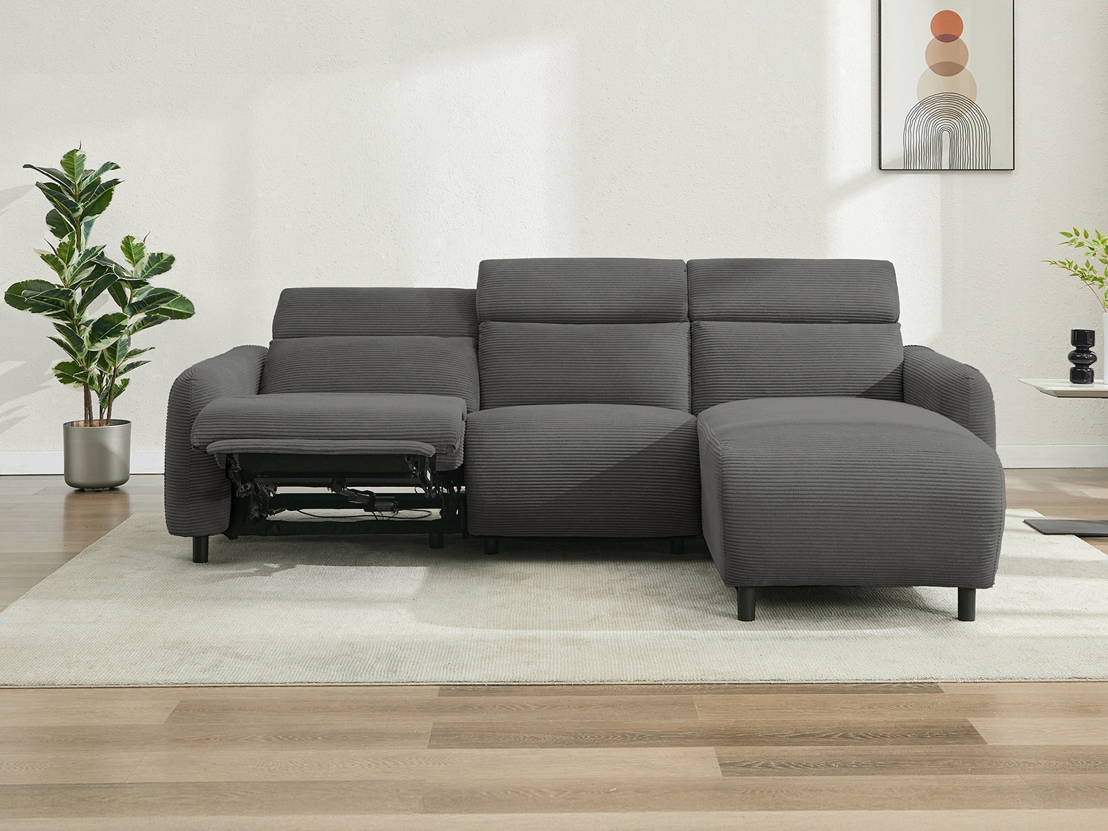 Minkštas kampas reglaineris Revbena 103 (Antracitas)