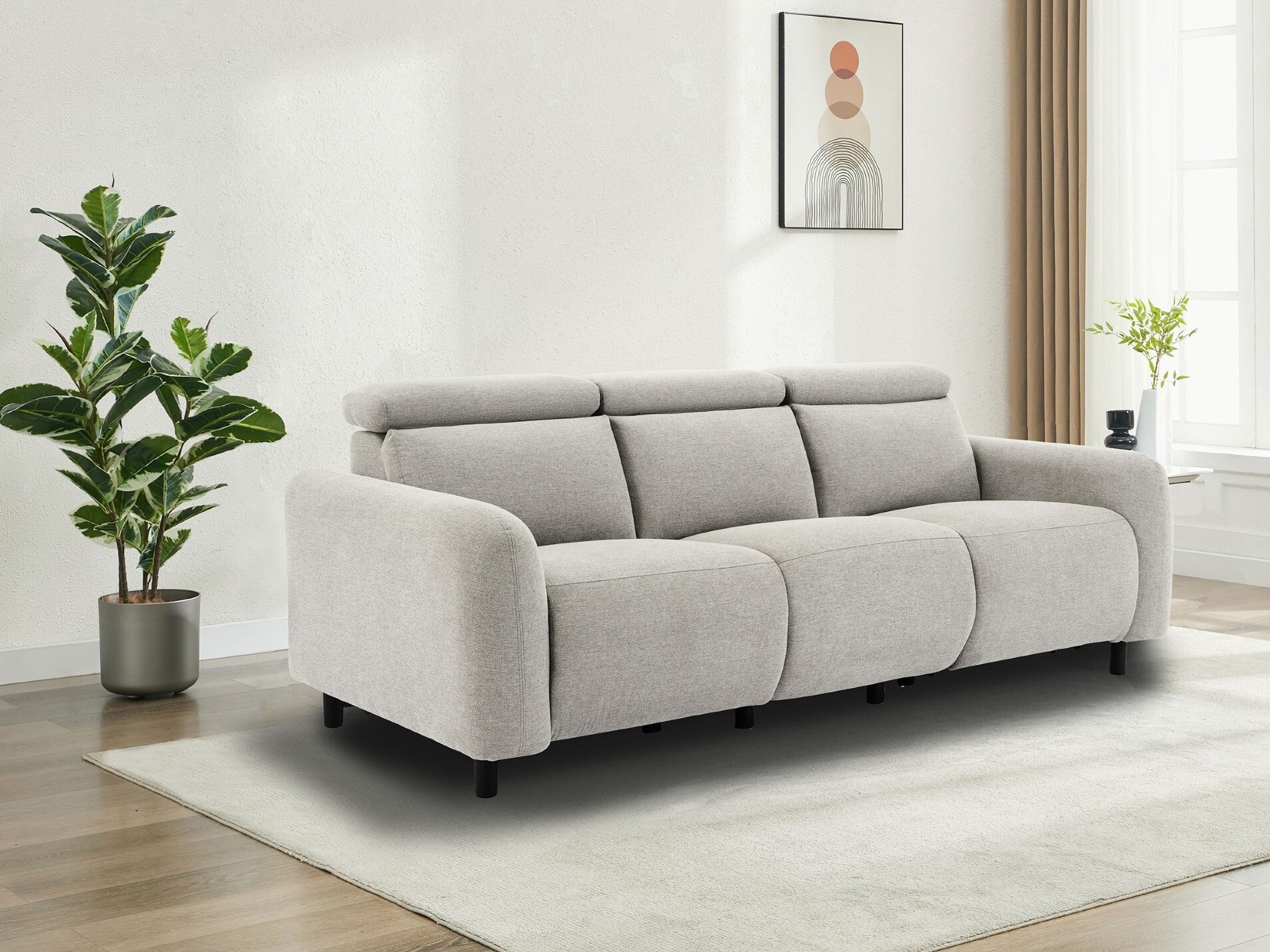Sofa reglaineris Denton 1511 (Šviesi pilka)