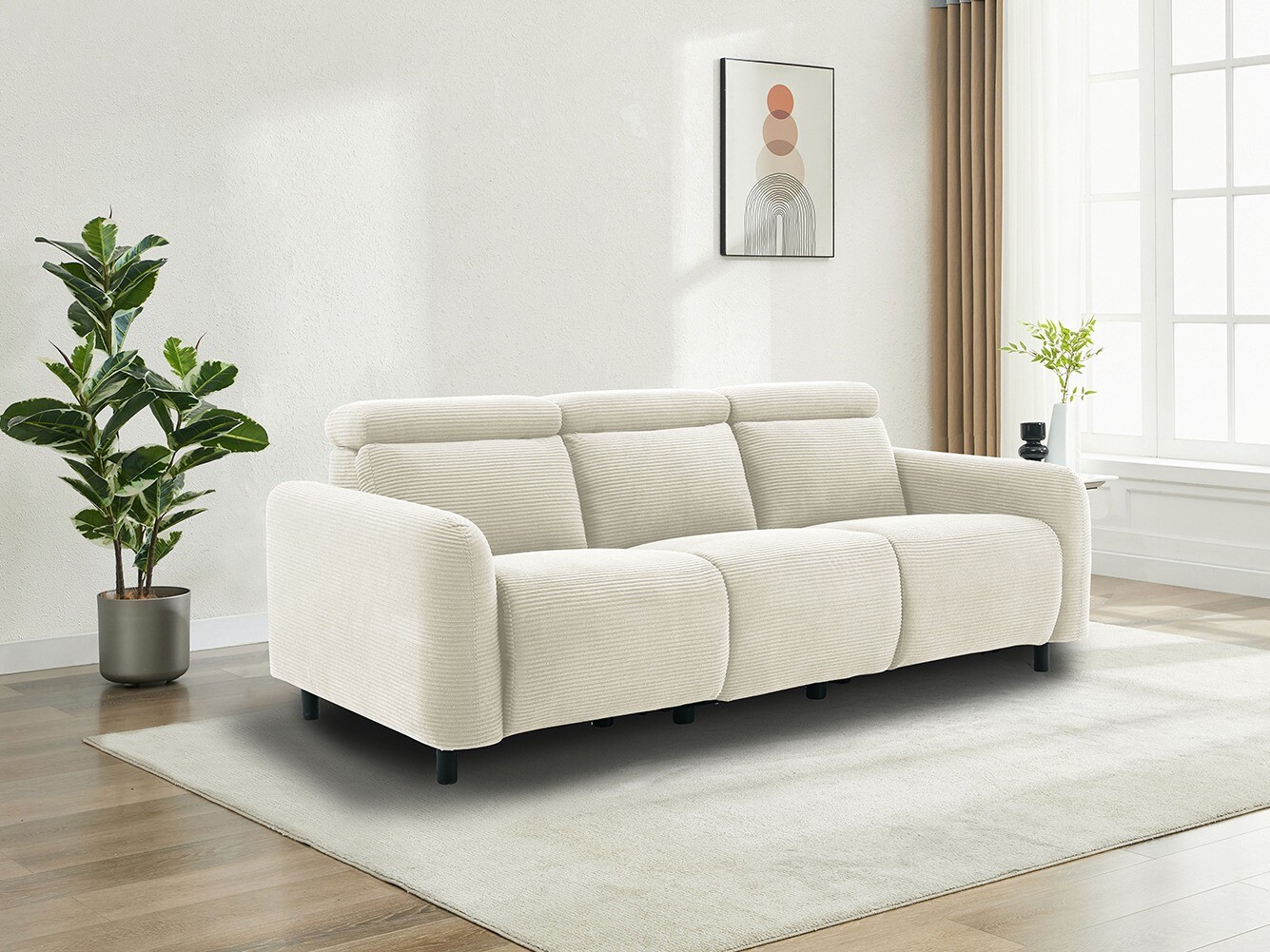 Sofa reglaineris Revbena 105 (Kreminė)