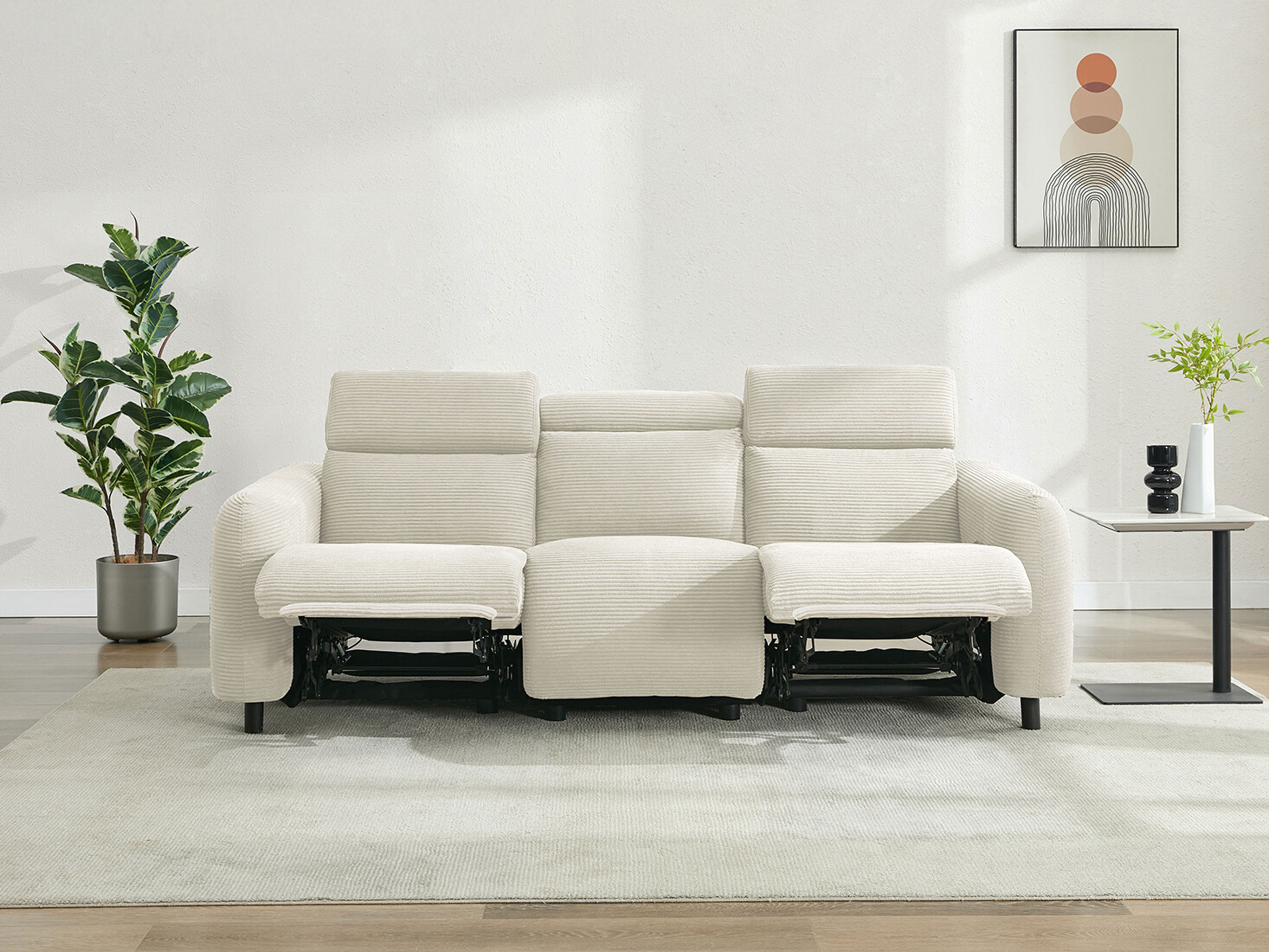 Sofa reglaineris Revbena 105 (Kreminė)