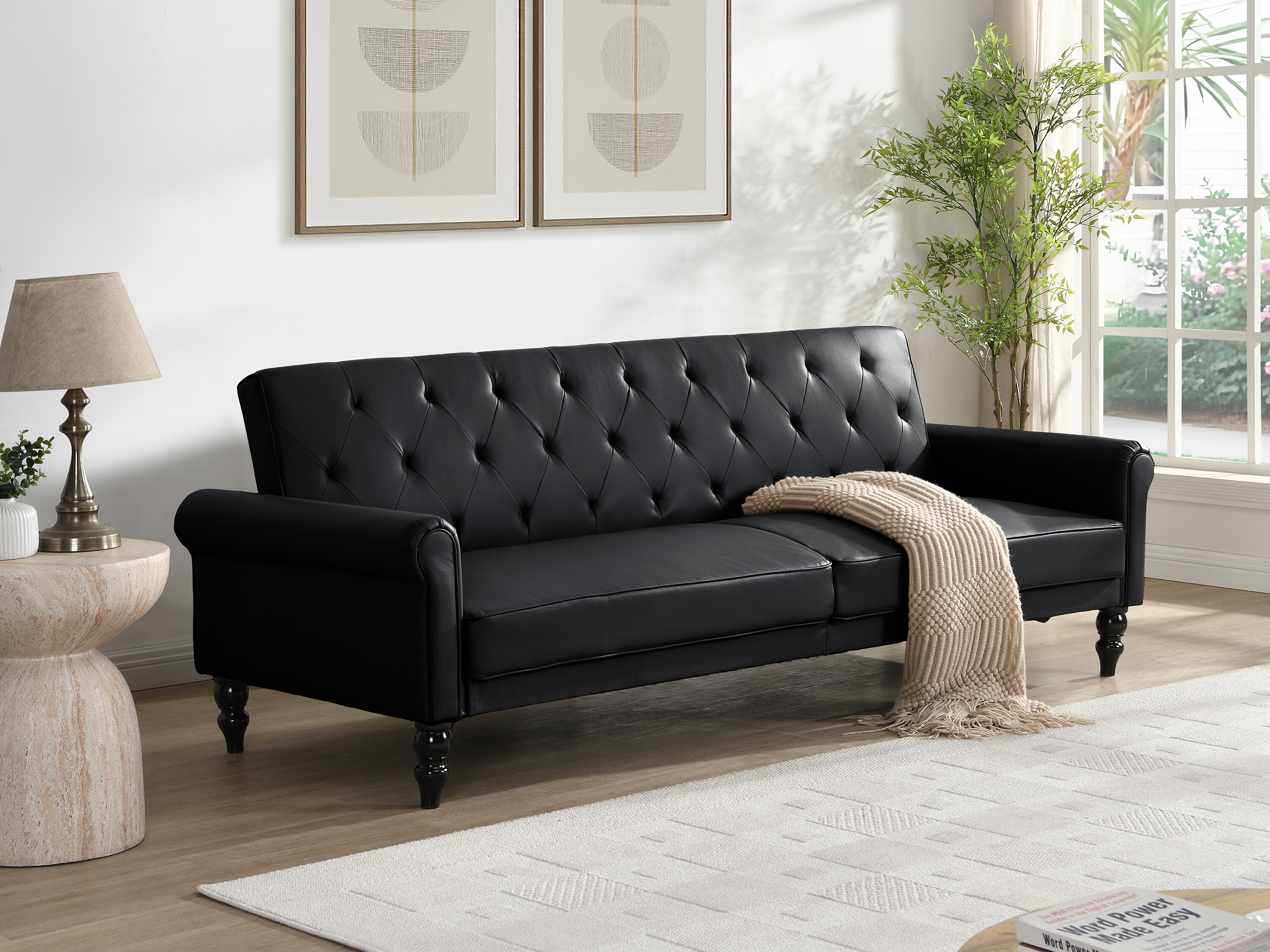 Sofa lova Denton 1581 (Juoda)