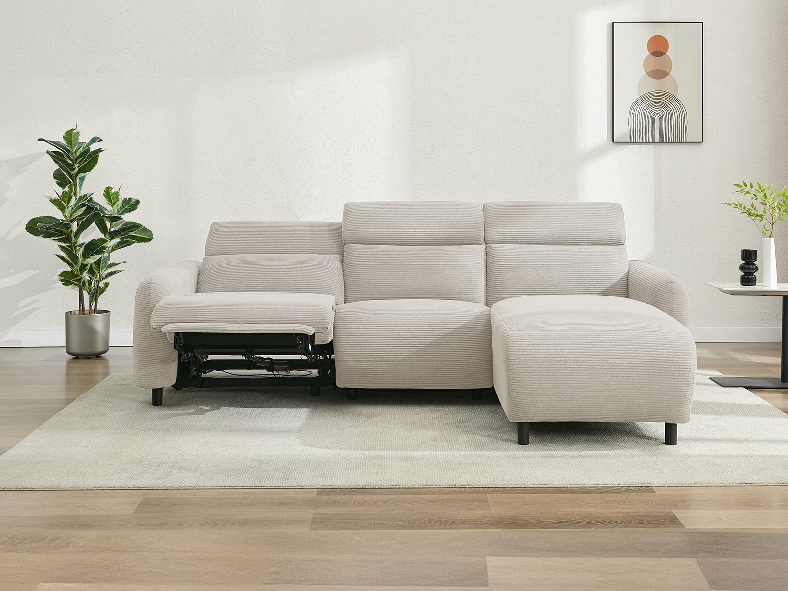 Minkštas kampas reglaineris Revbena 103 (Kreminė)