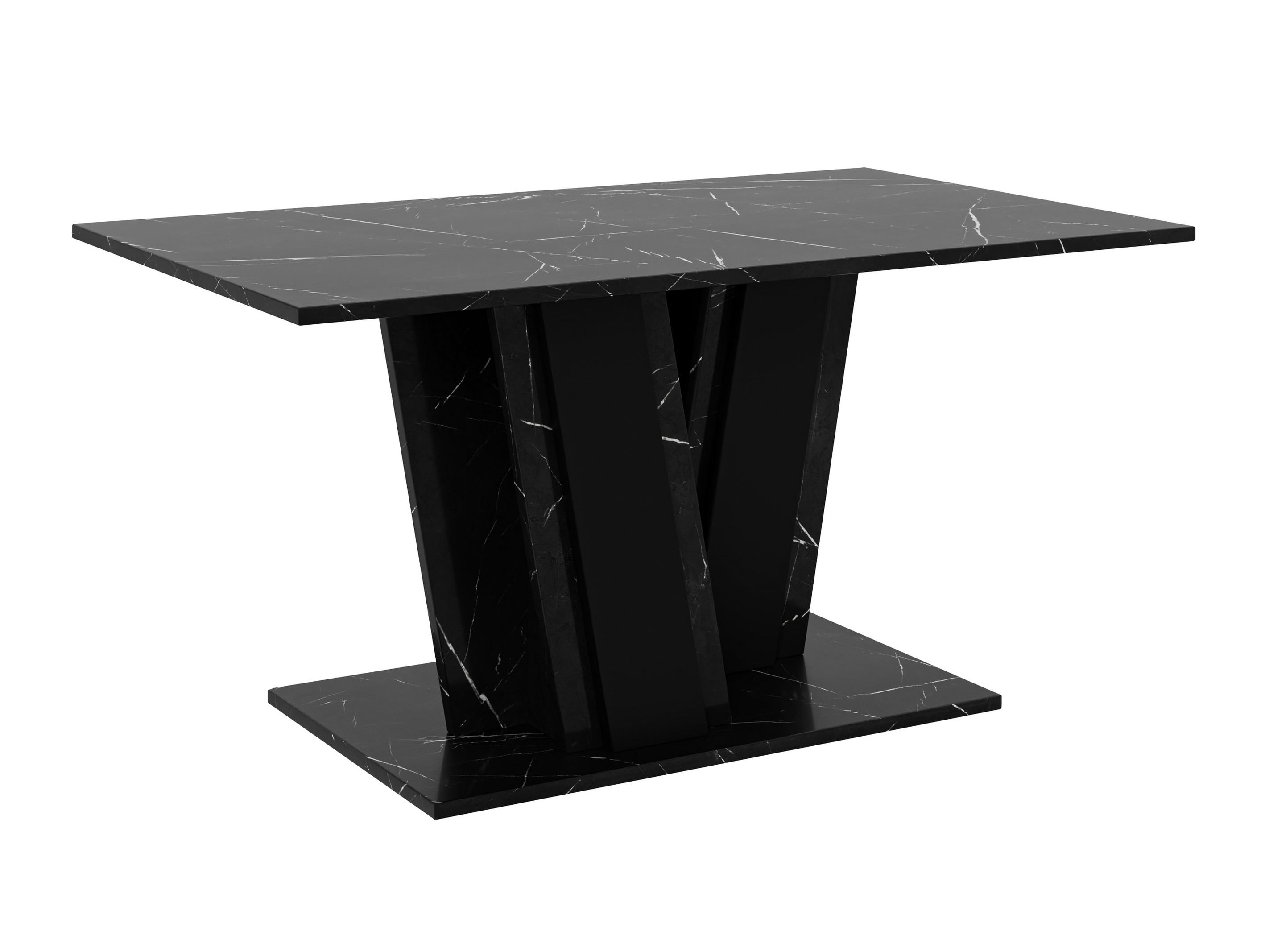 Žurnalinis staliukas Goodyear 138 (Juodas marmuras + Juoda)