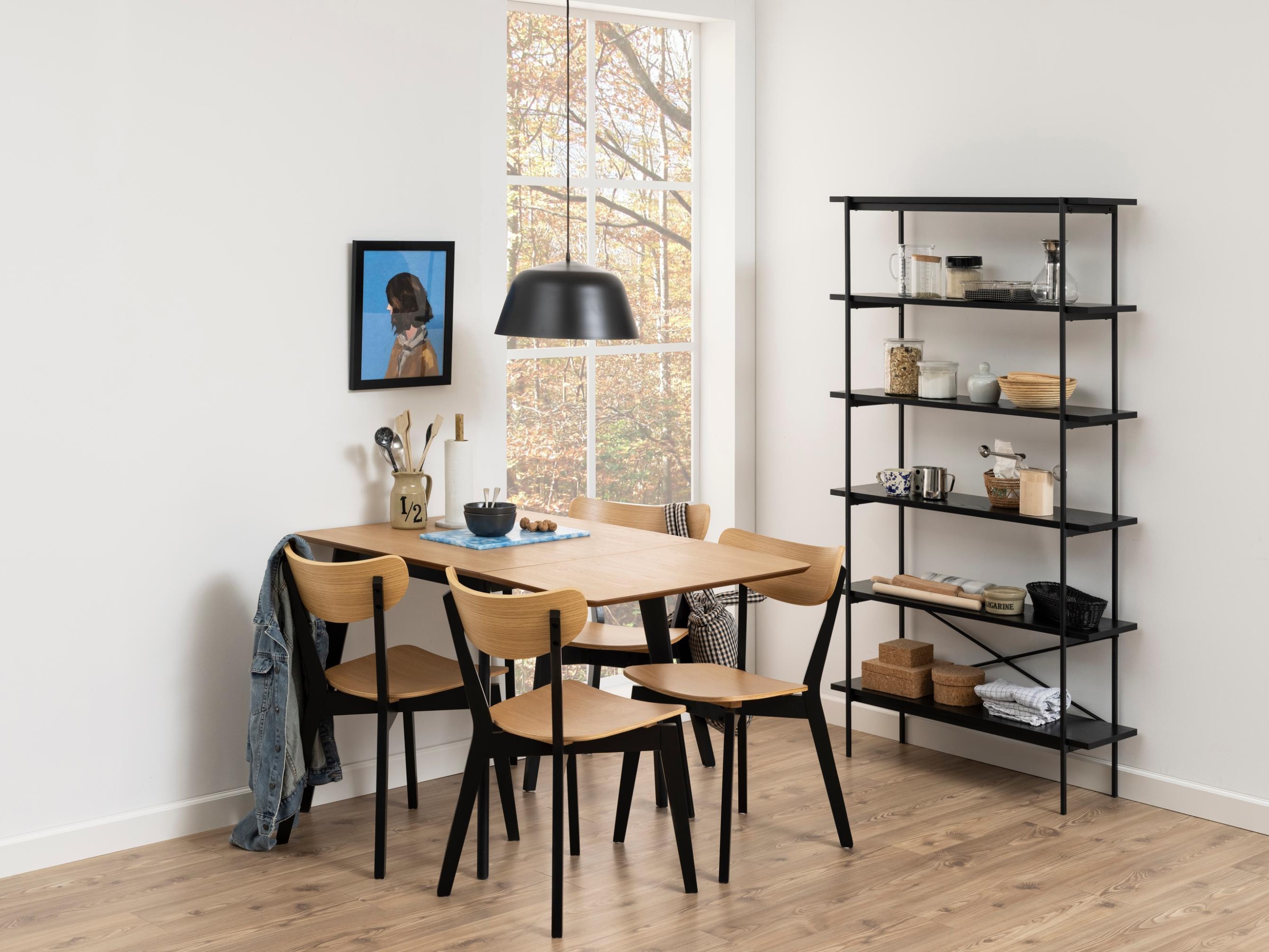 Stalas Norsica 484 (Laukinis ąžuolas + Juoda)