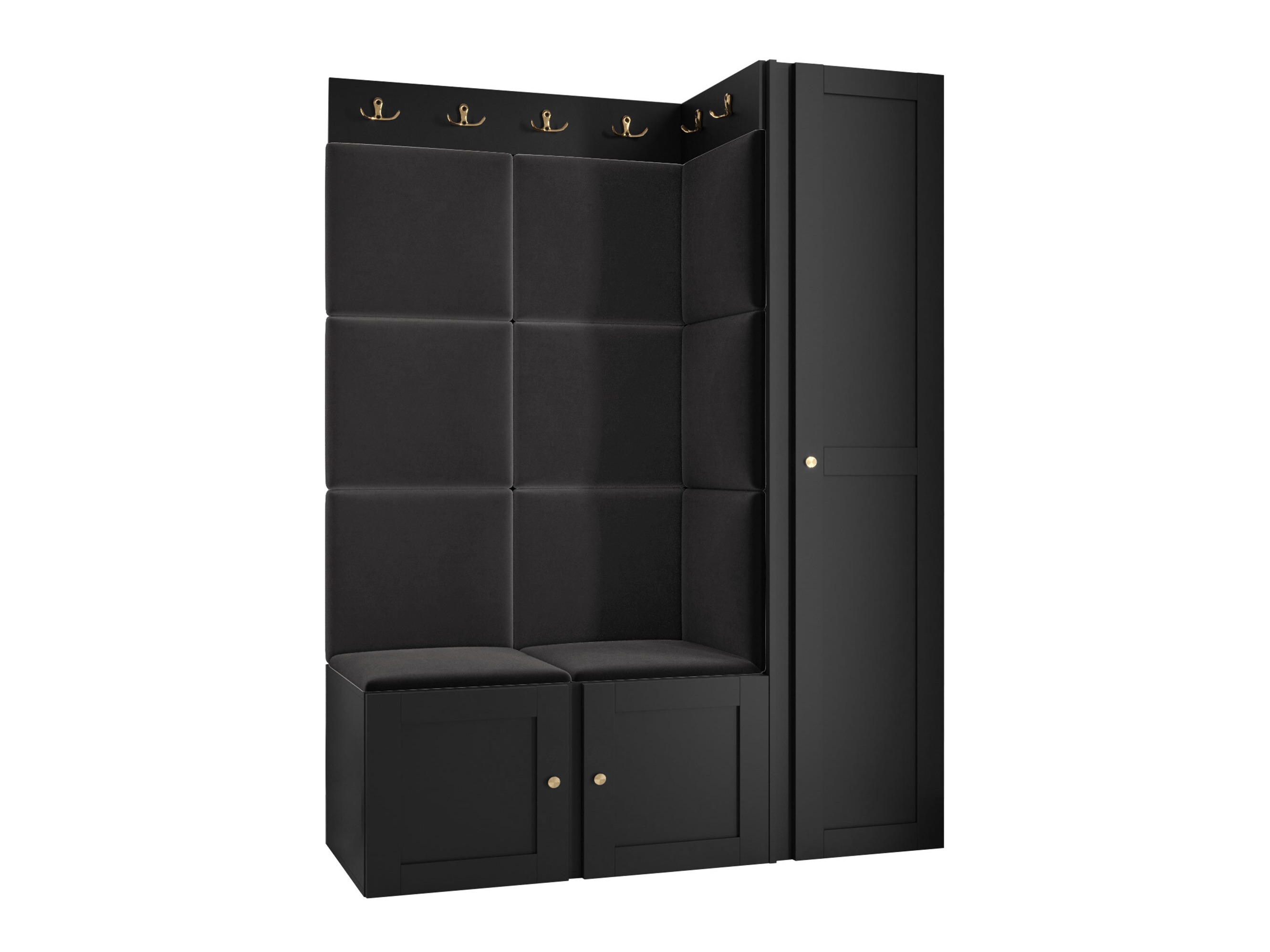 Prieškambario komplektas Hartford 377 (Juoda)