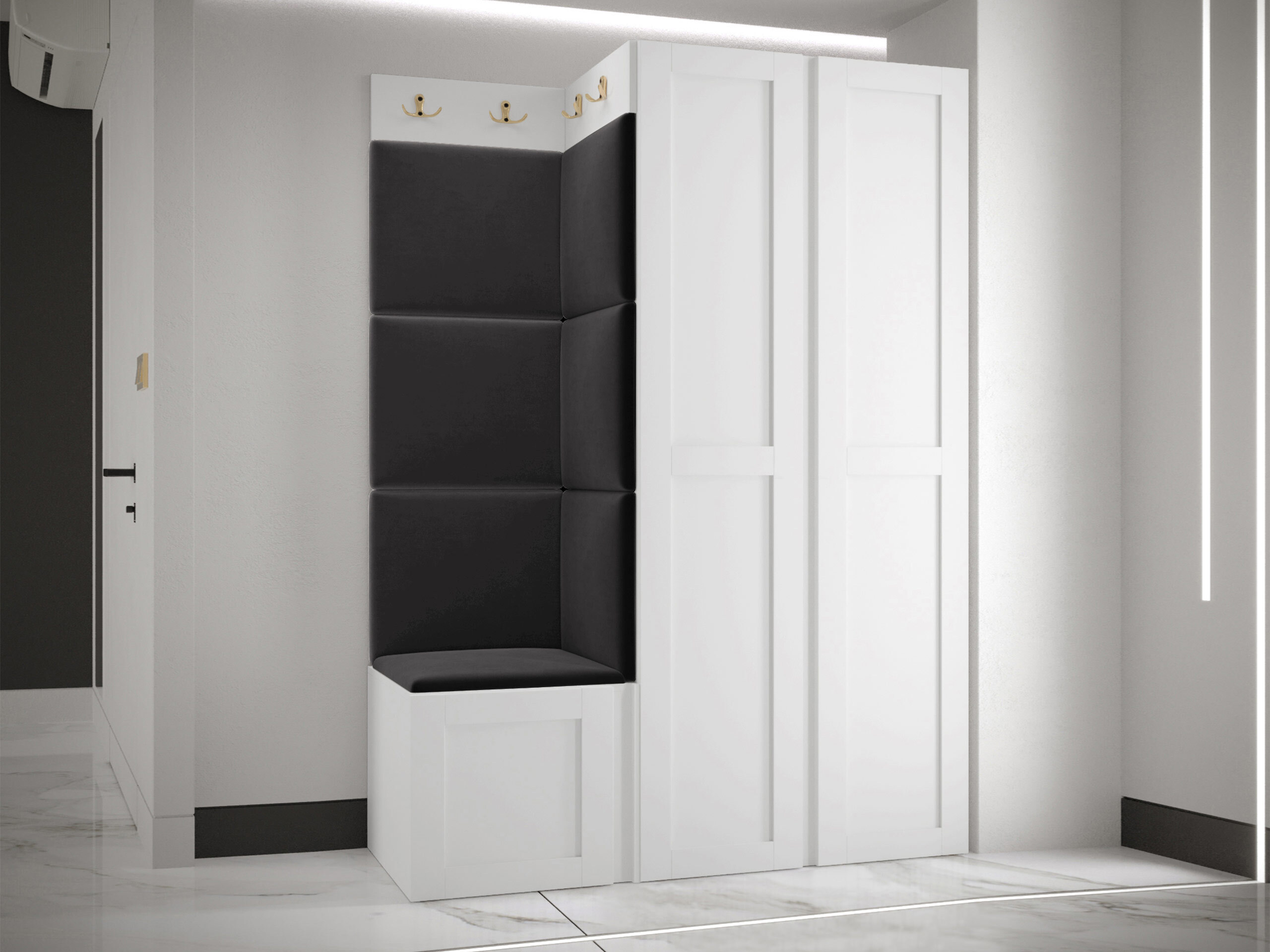 Prieškambario komplektas Hartford 379 (Balta)