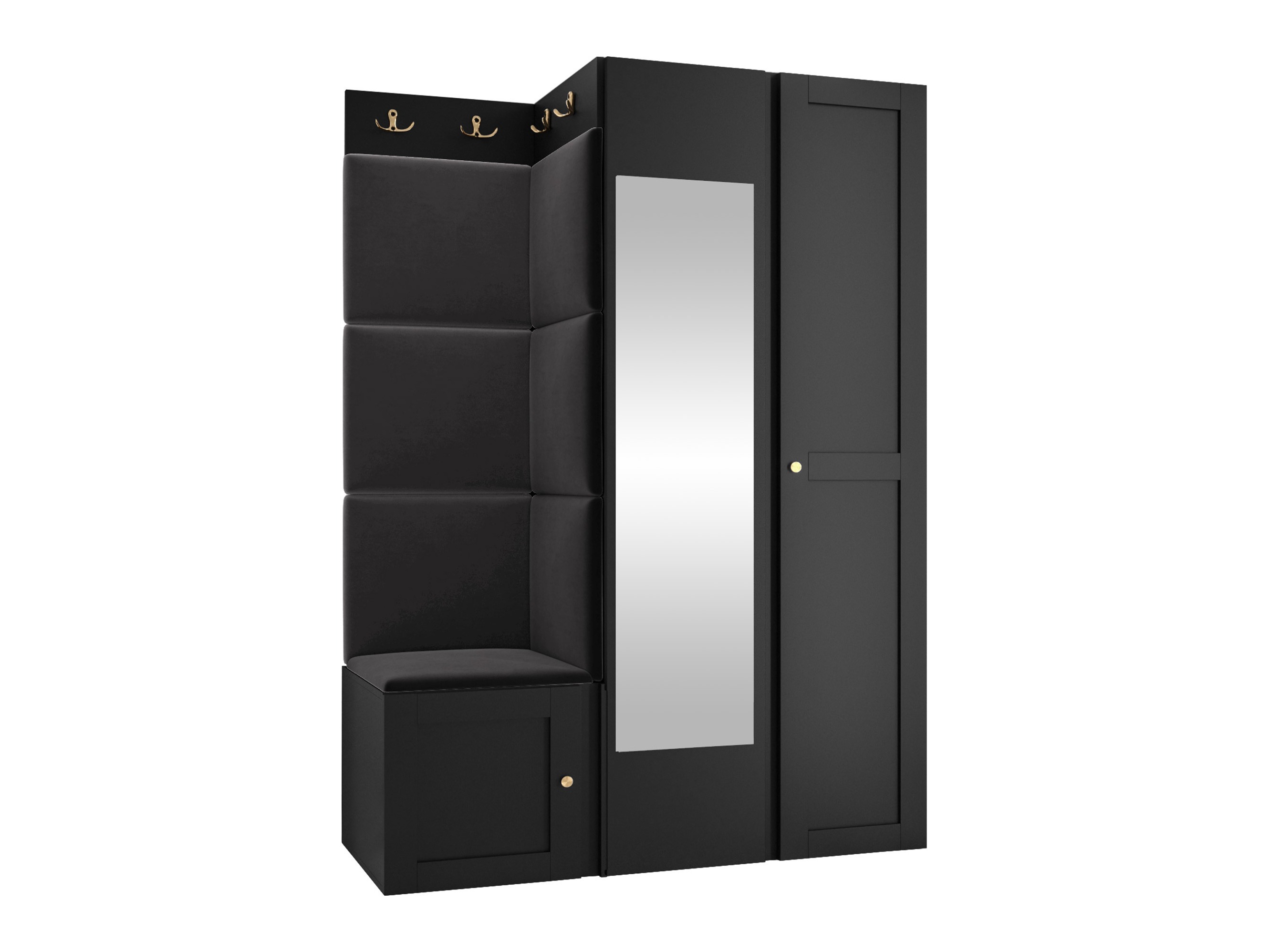 Prieškambario komplektas Hartford 380 (Juoda)