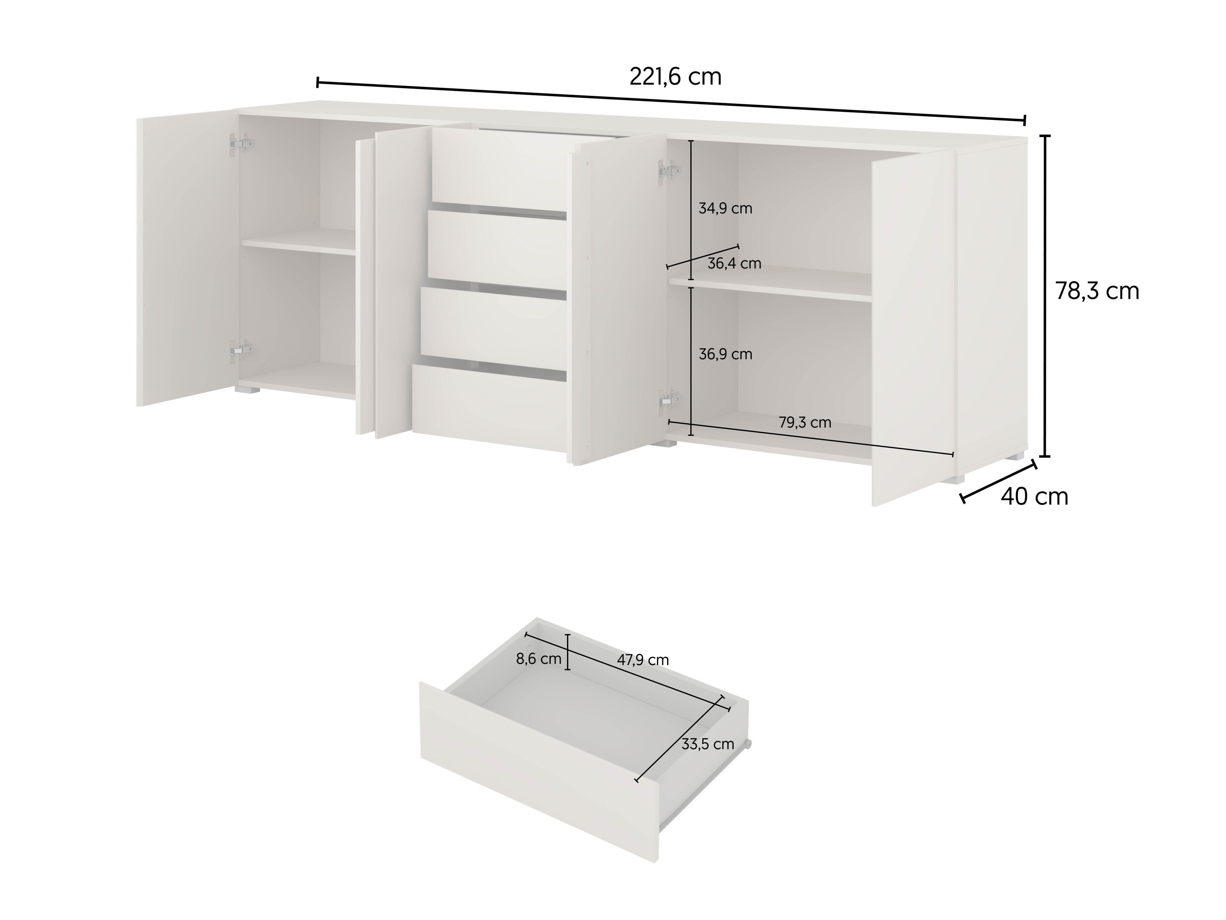 Komoda Elbleve 105 (Balta)