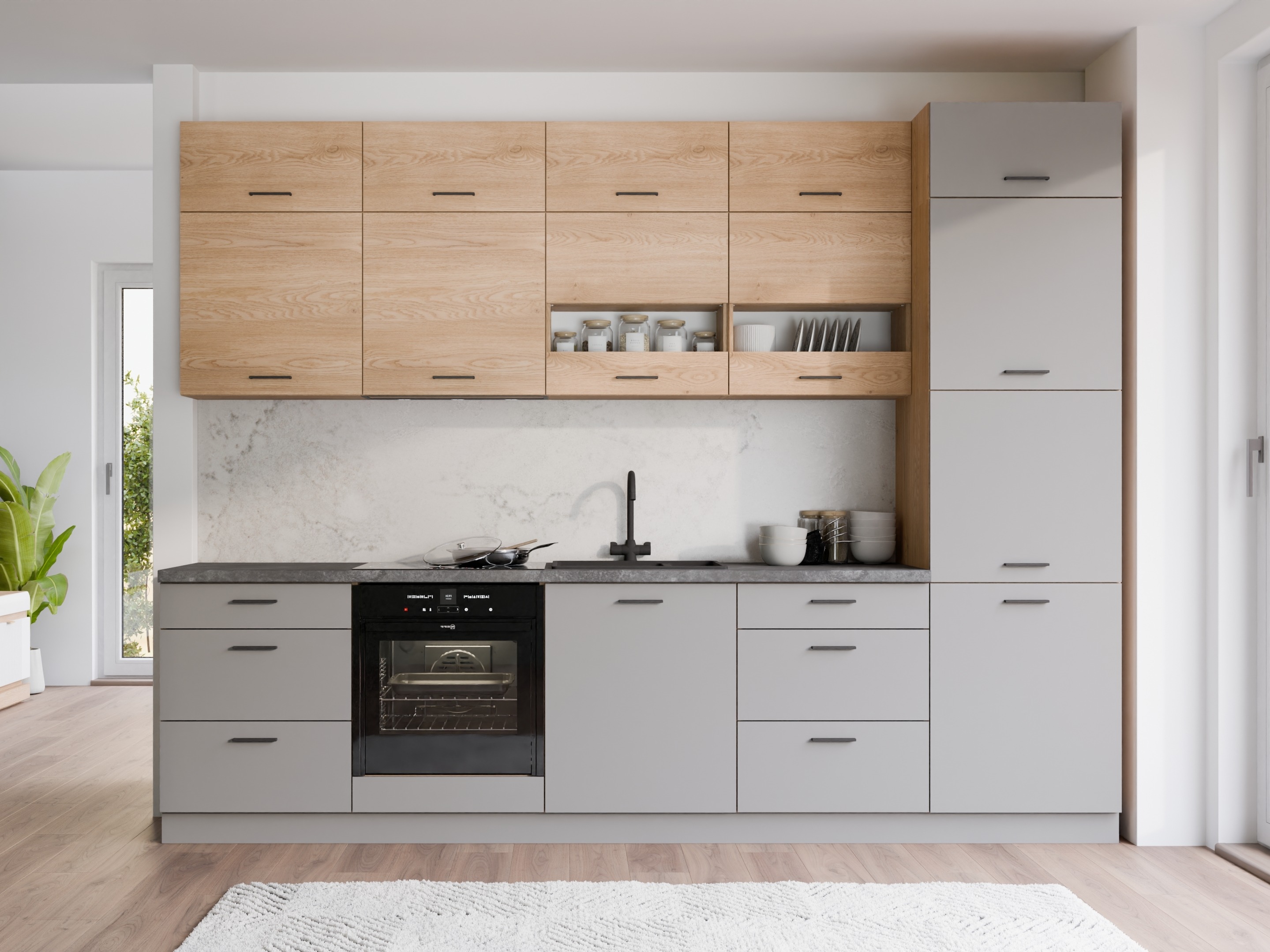 Modulinė spintelė su durelėmis Ati Grey Artisan 106