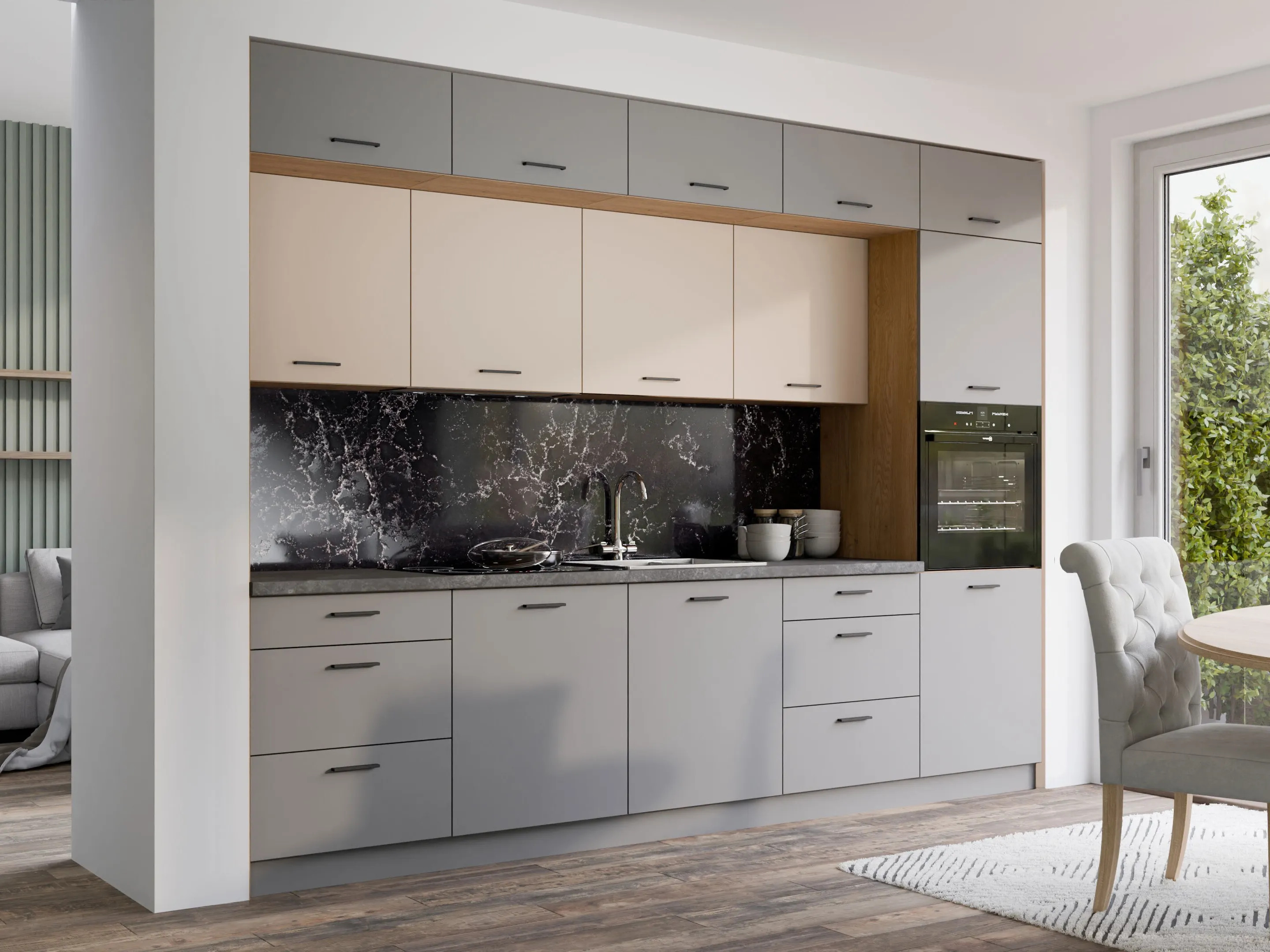 Modulinis virtuvės komplektas Ati Cashmere Grey 100