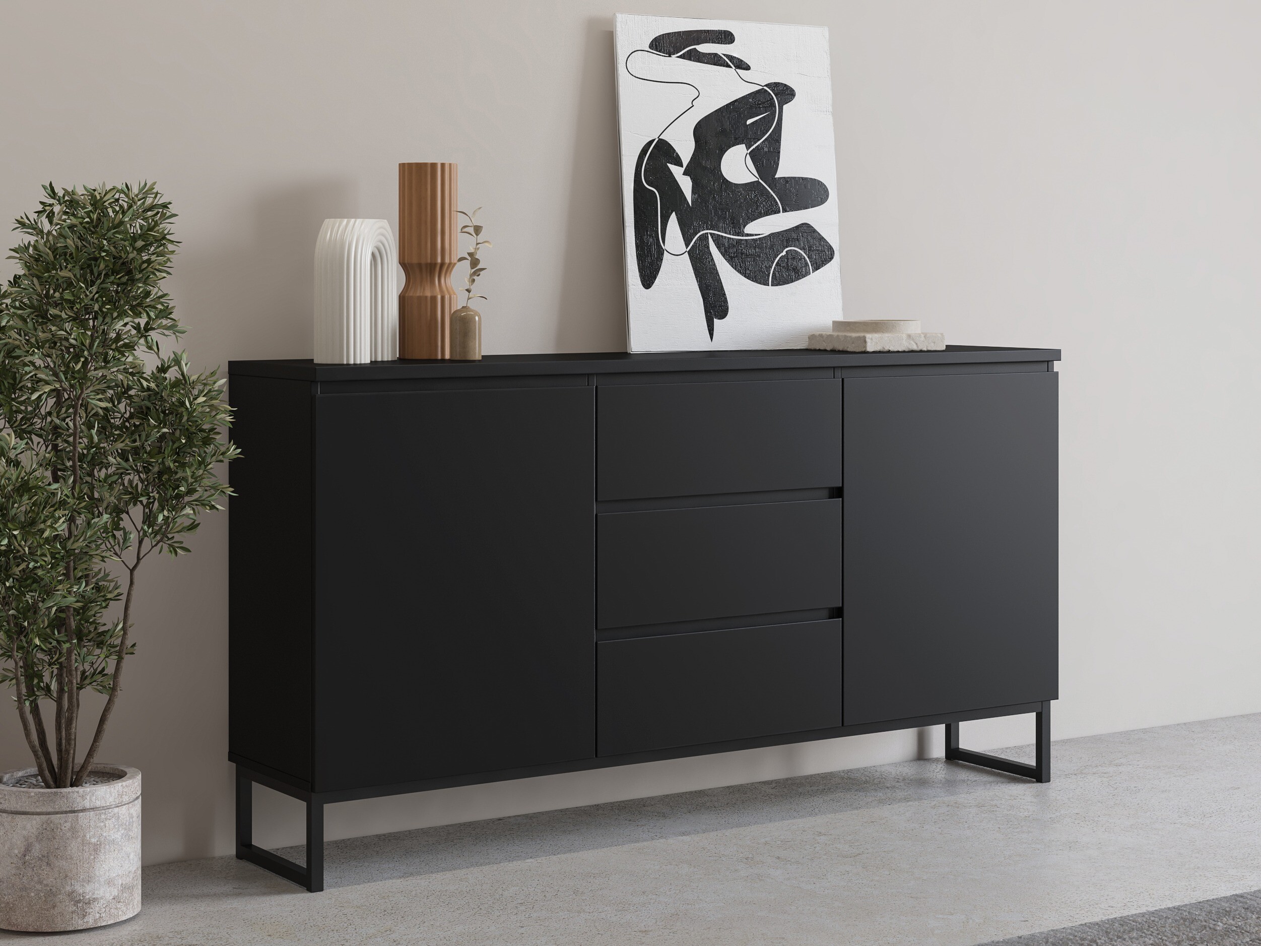 Komoda Velsora 102 (Juoda)