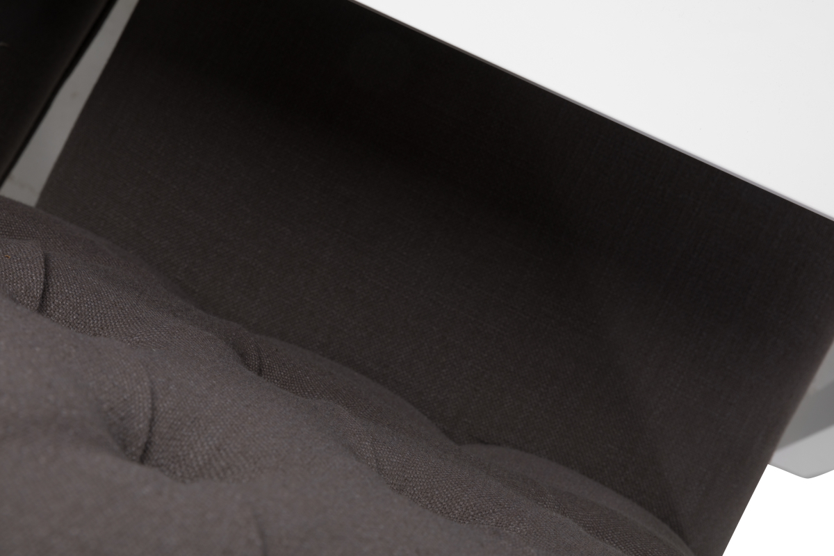 Valgomojo komplektas Provo 157 (Tamsi pilka + Balta)