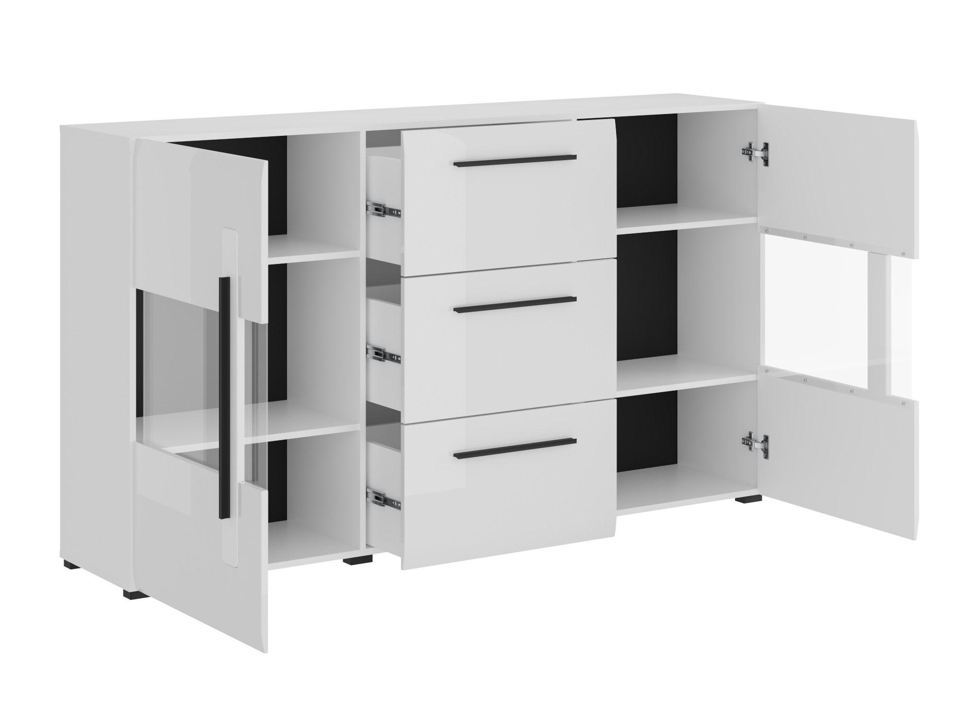 Komoda Ophsalu 106 (Balta + Blizgi balta)