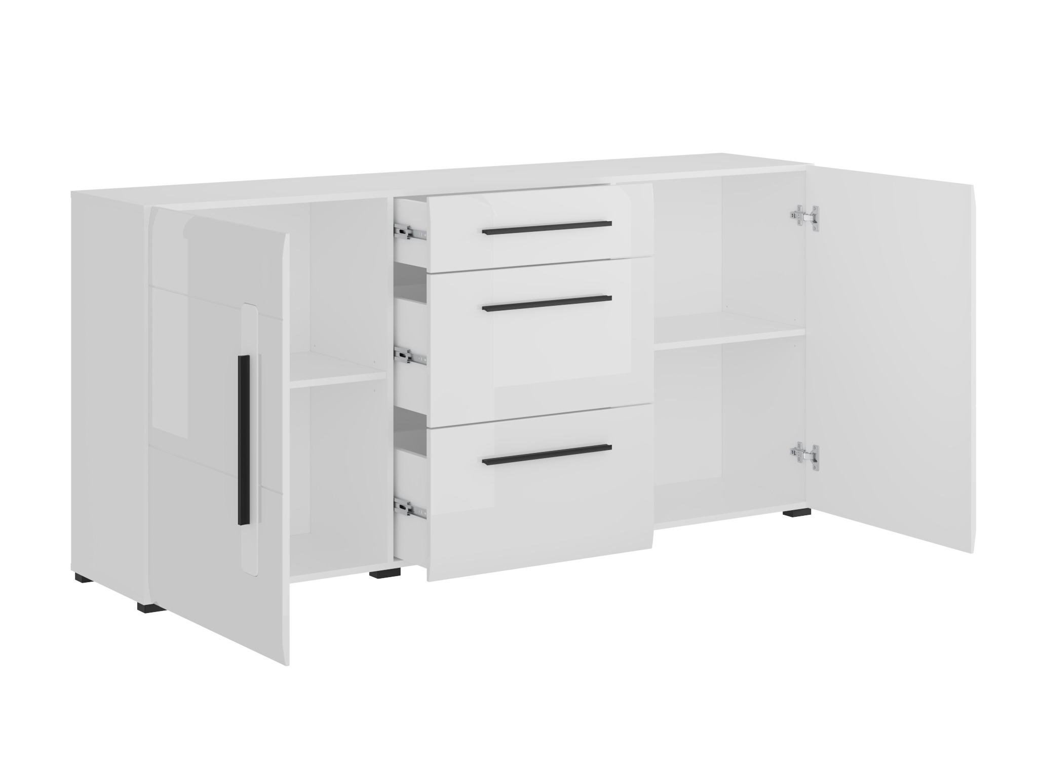 Komoda Ophsalu 108 (Balta + Blizgi balta)