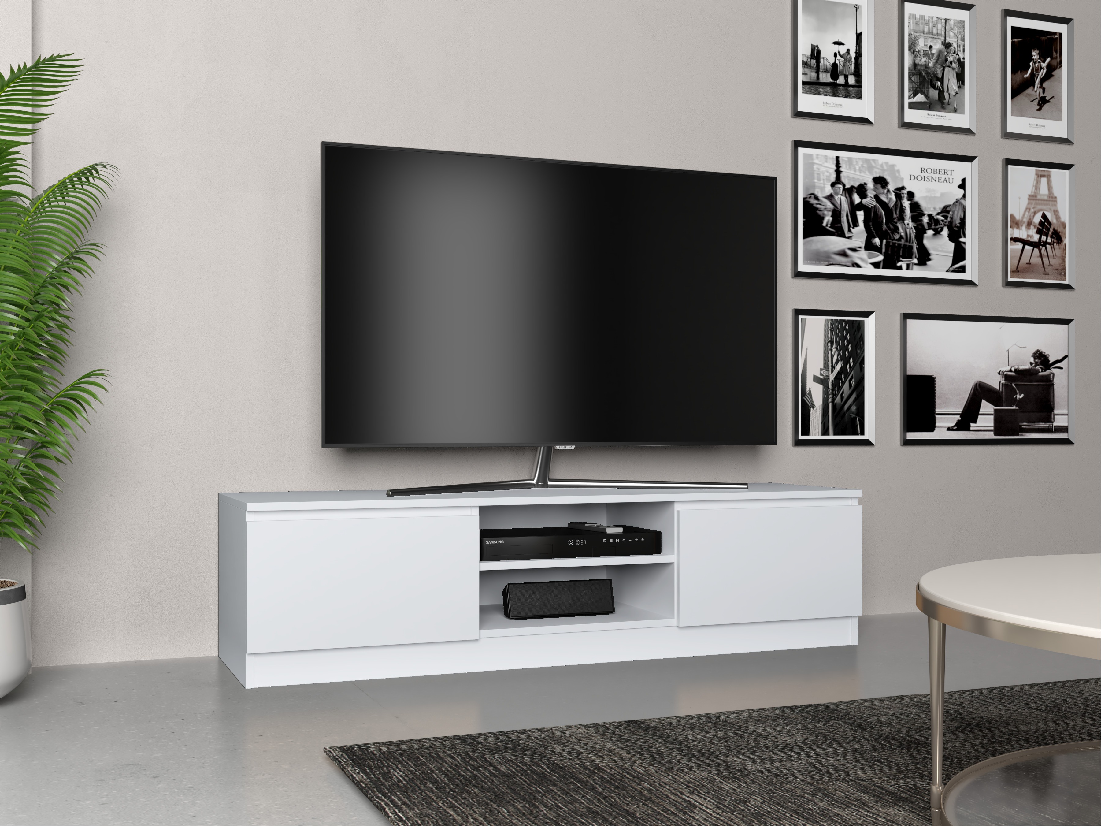 TV staliukas Elbvelu 125 (Balta)