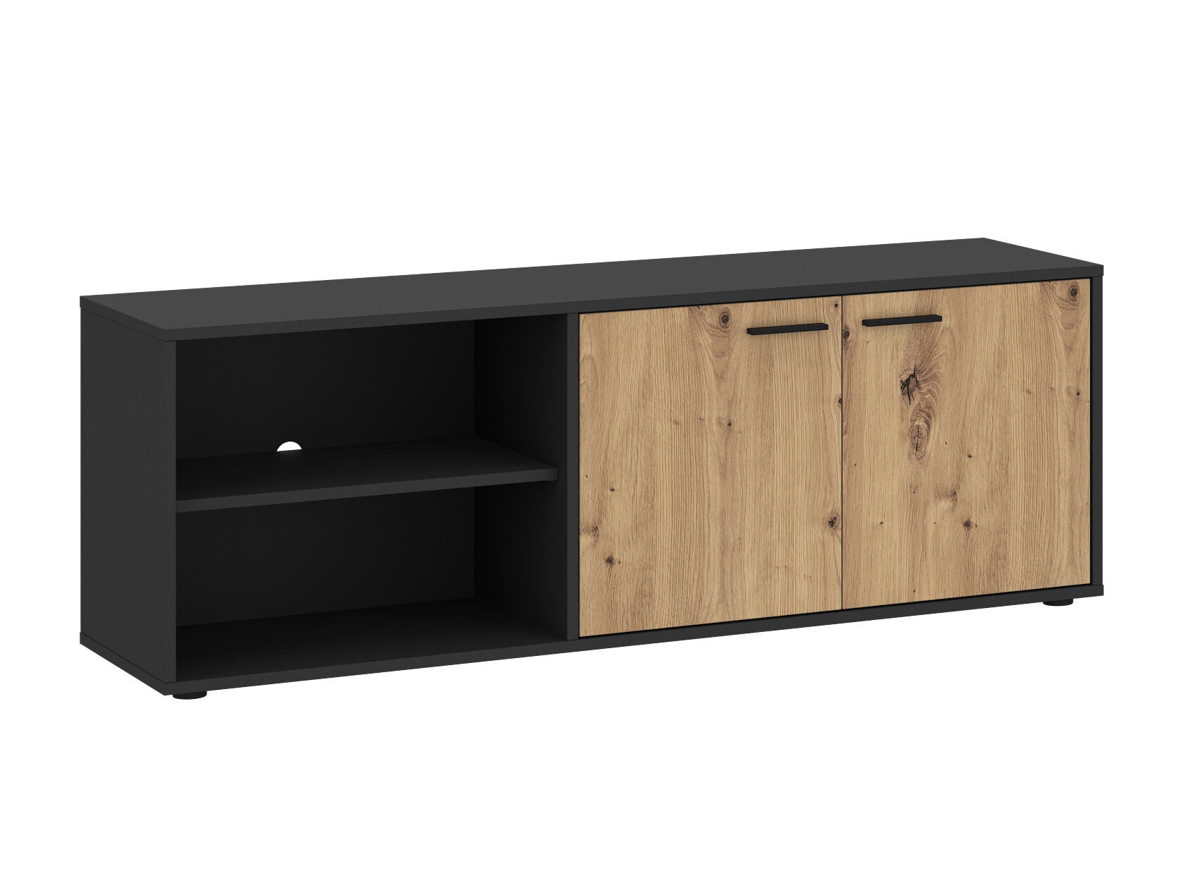TV staliukas Ontario 245 (Antracitas + Artisan ąžuolas)