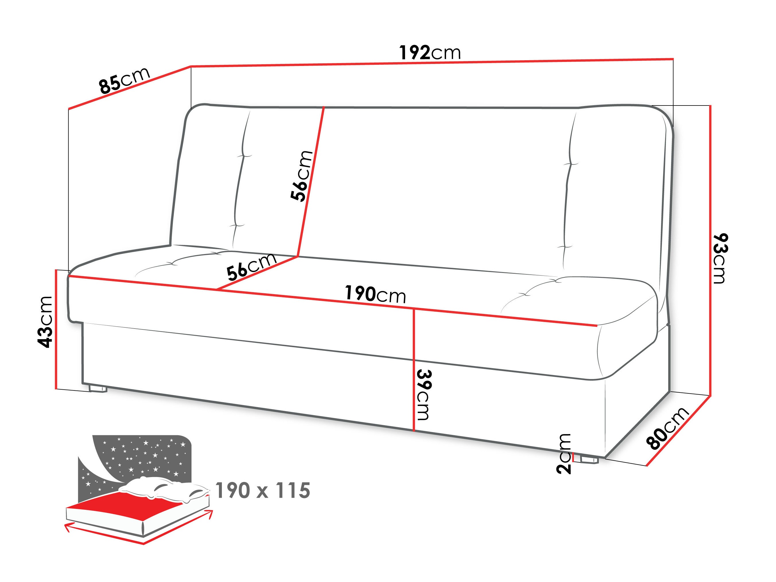 Sofa lova Sapies (Lawa 01)