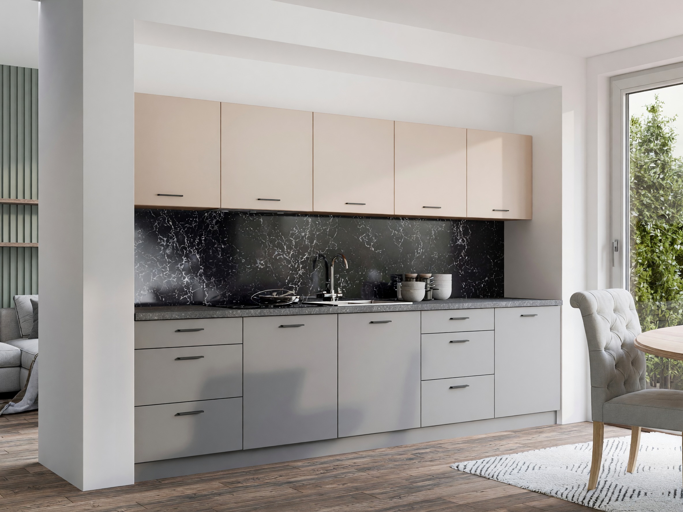 Modulinis virtuvės komplektas Ati Cashmere Grey 101