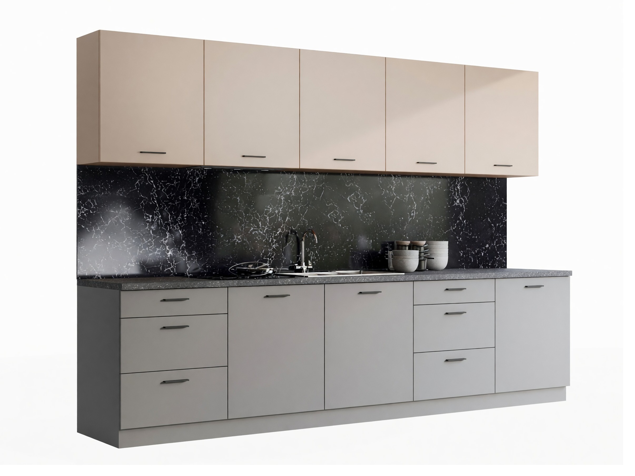 Modulinis virtuvės komplektas Ati Cashmere Grey 101