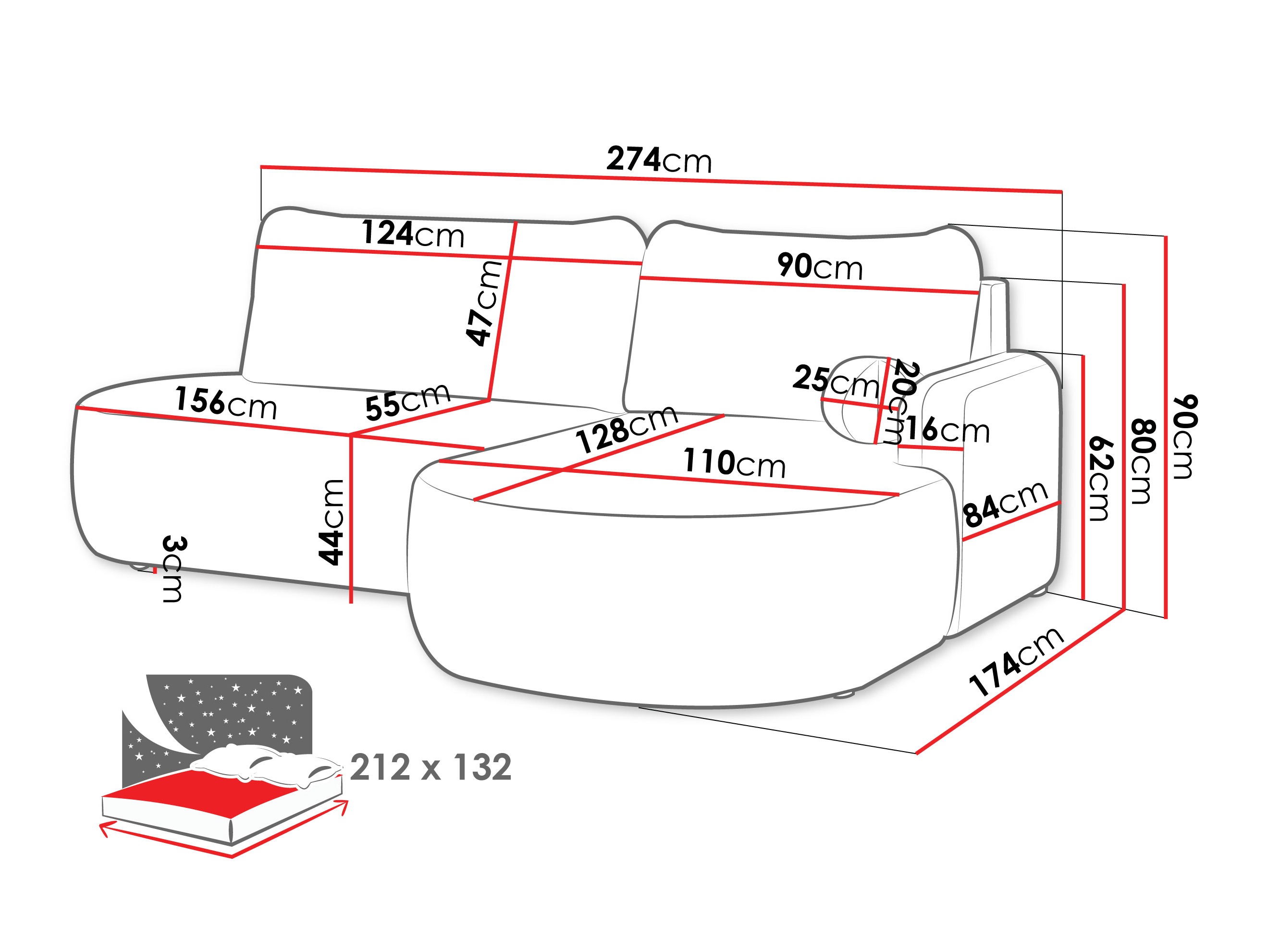 Minkštas kampas Comfivo 601 (Magic Velvet 2250)