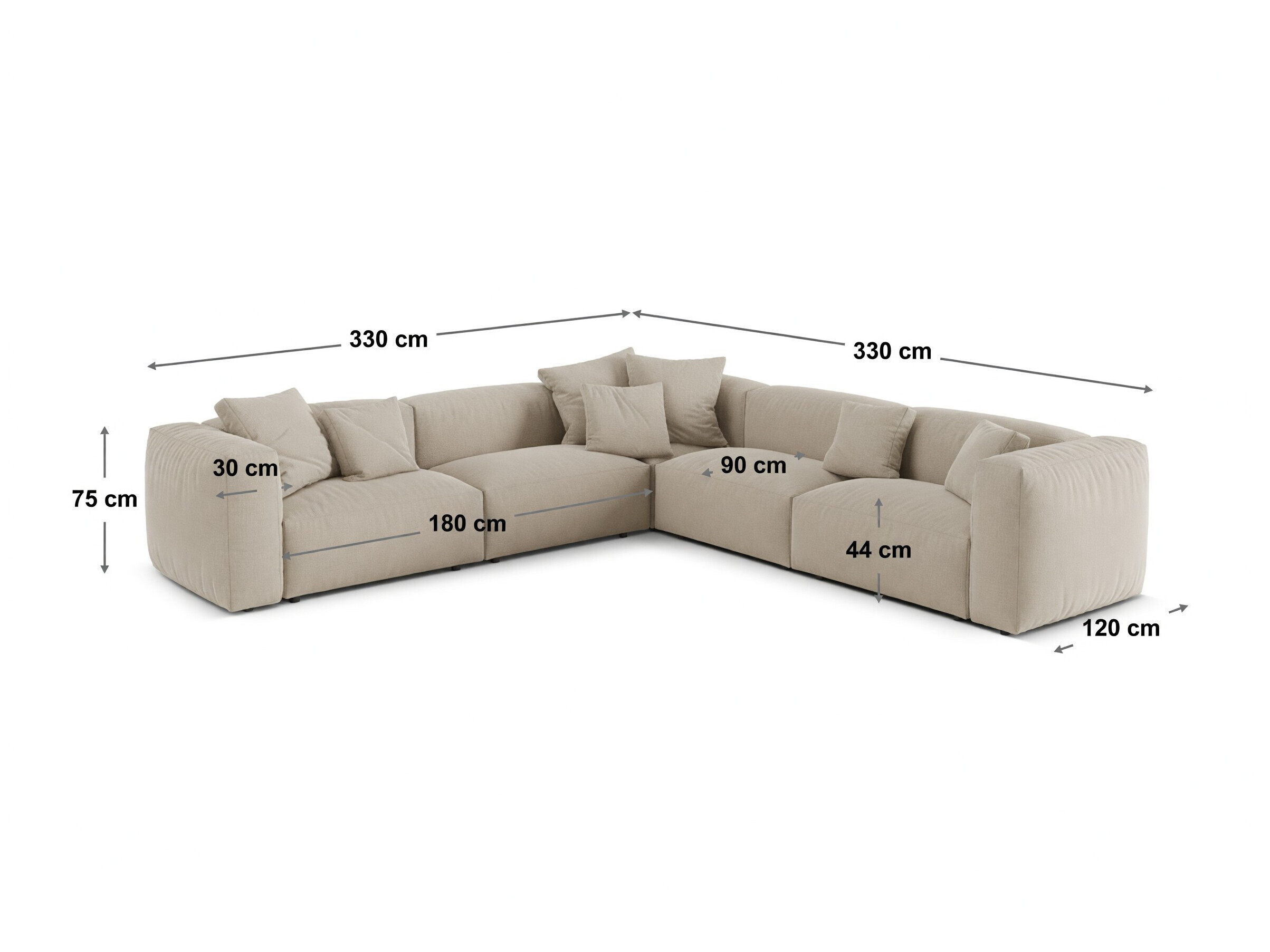 Modulinis minkštas kampas Sorcoro 131 (Yra)