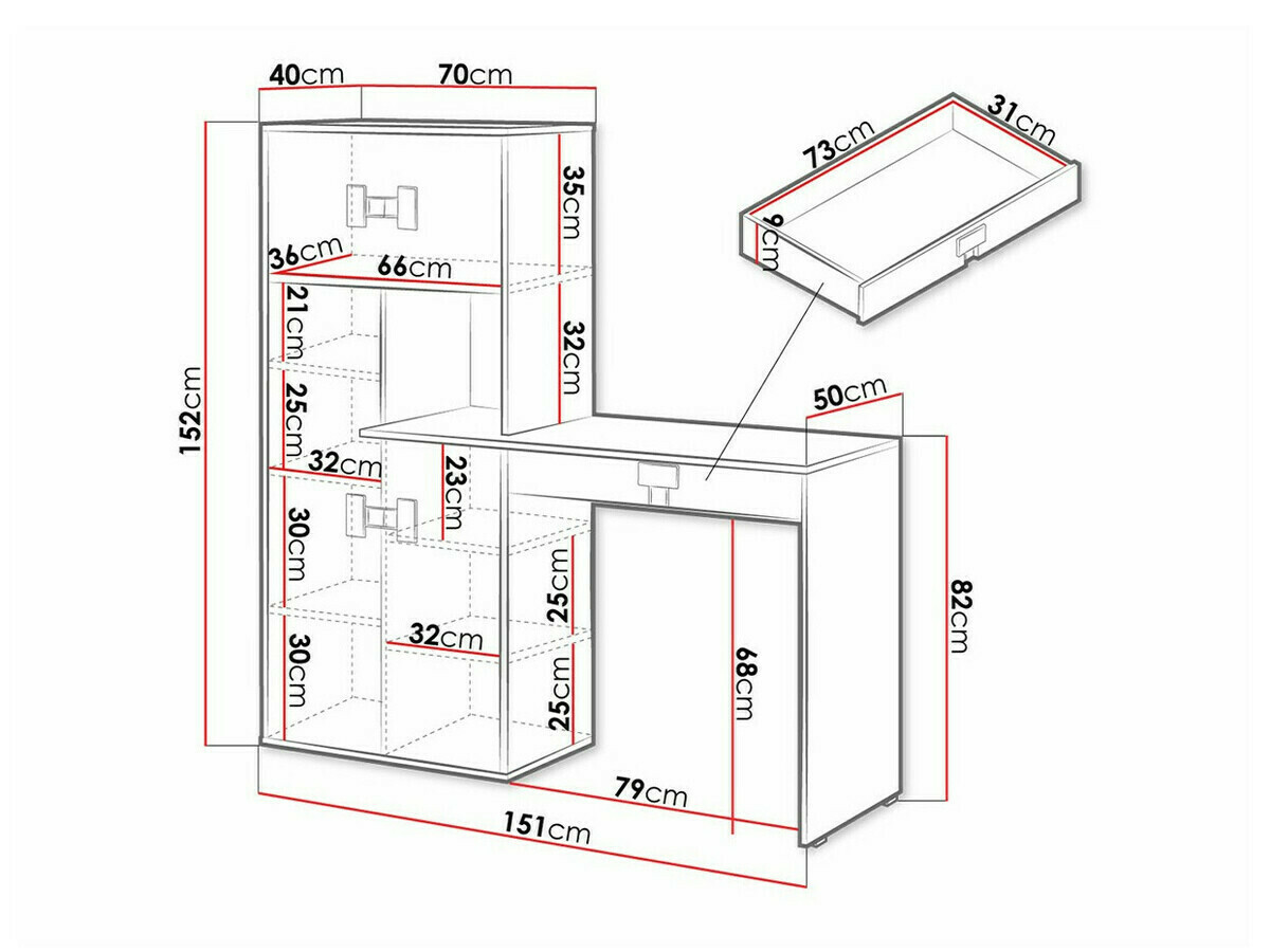 Darbo stalas ST9357 su pažeista pakuote