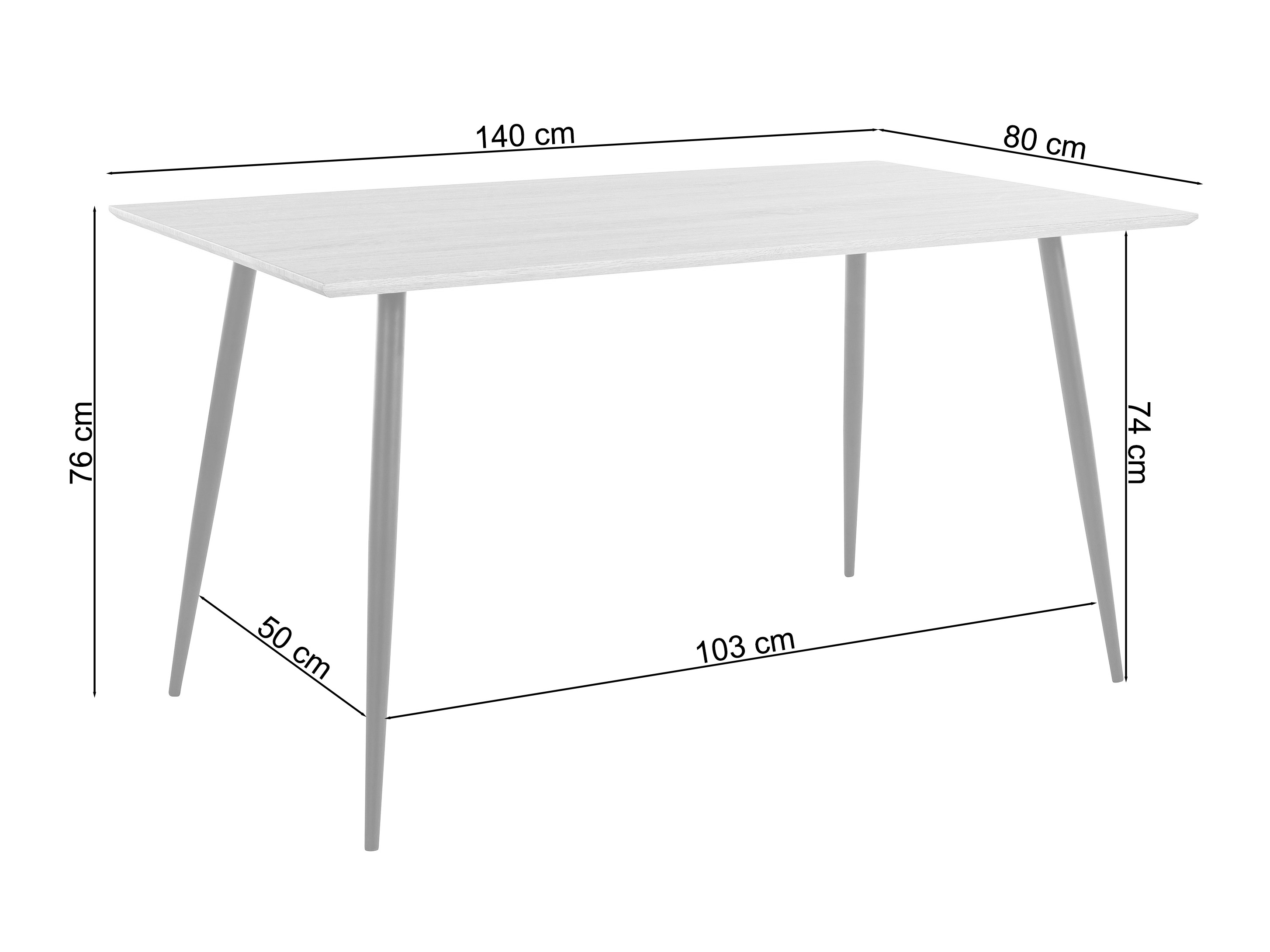 Stalas Denton 1117 (Juoda + Ąžuolas)