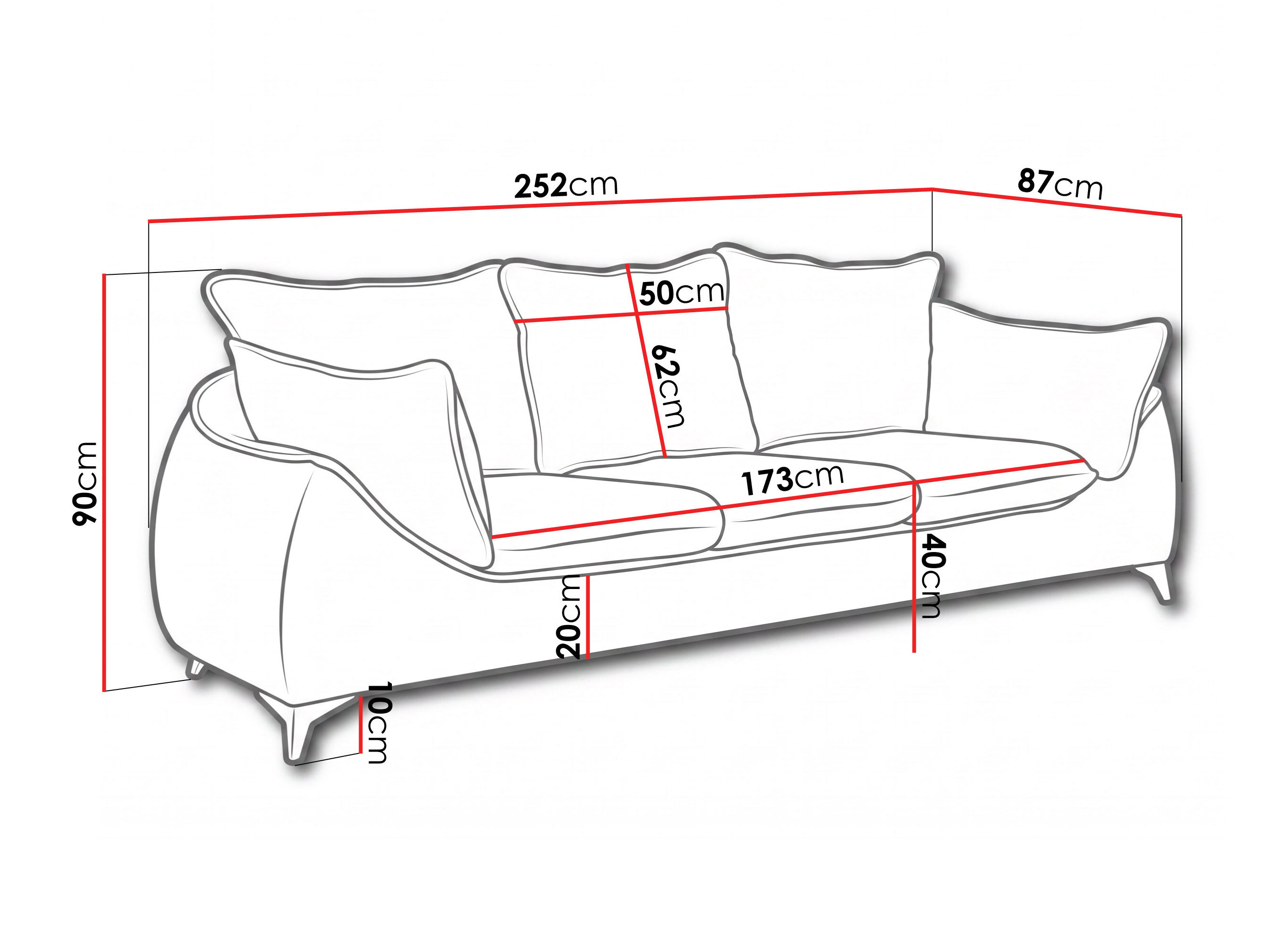 Sofa Carson 145 (Bellini 05)