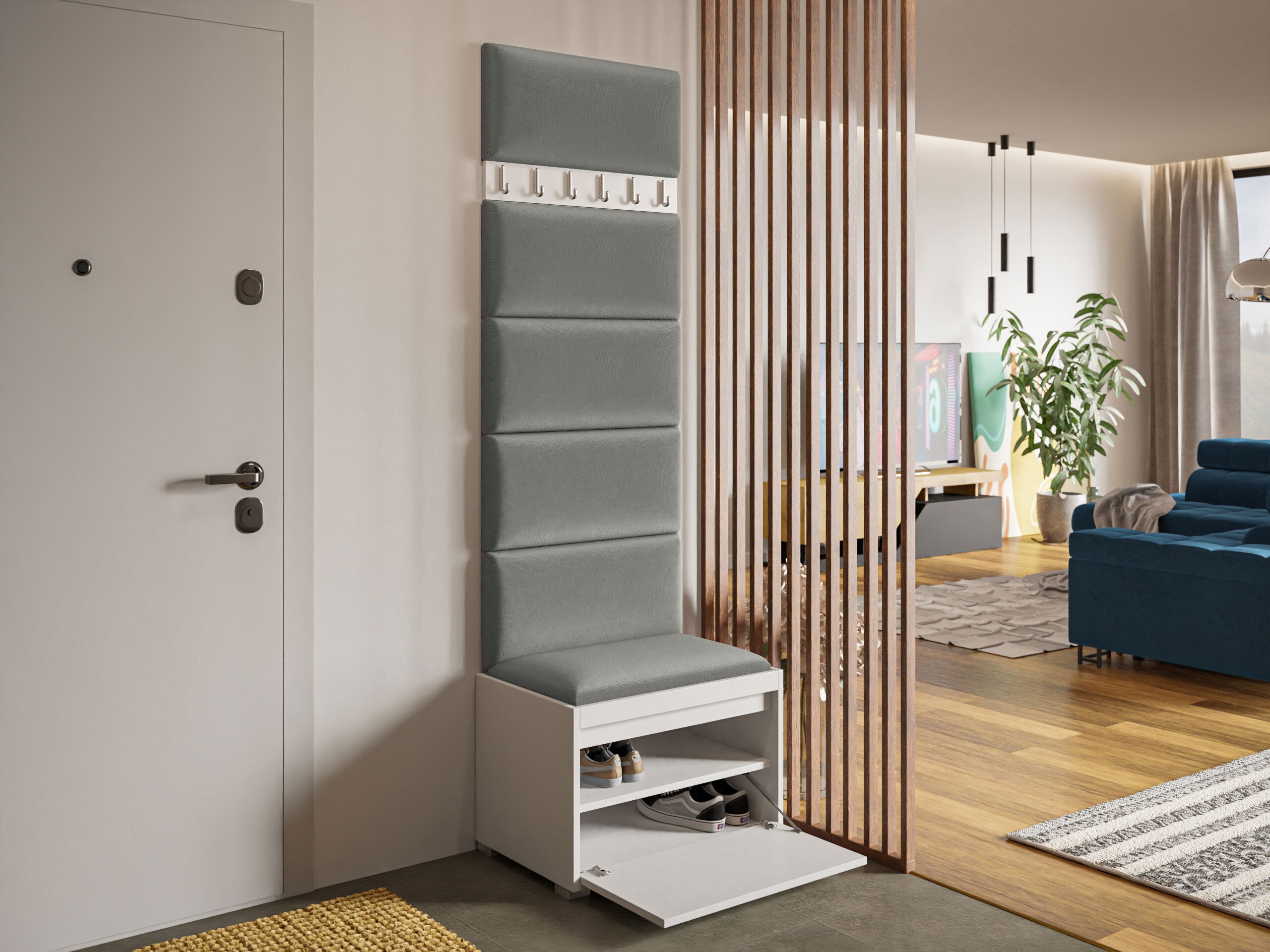 Prieškambario komplektas Comfivo Pinus V (Balta + Polo 894)