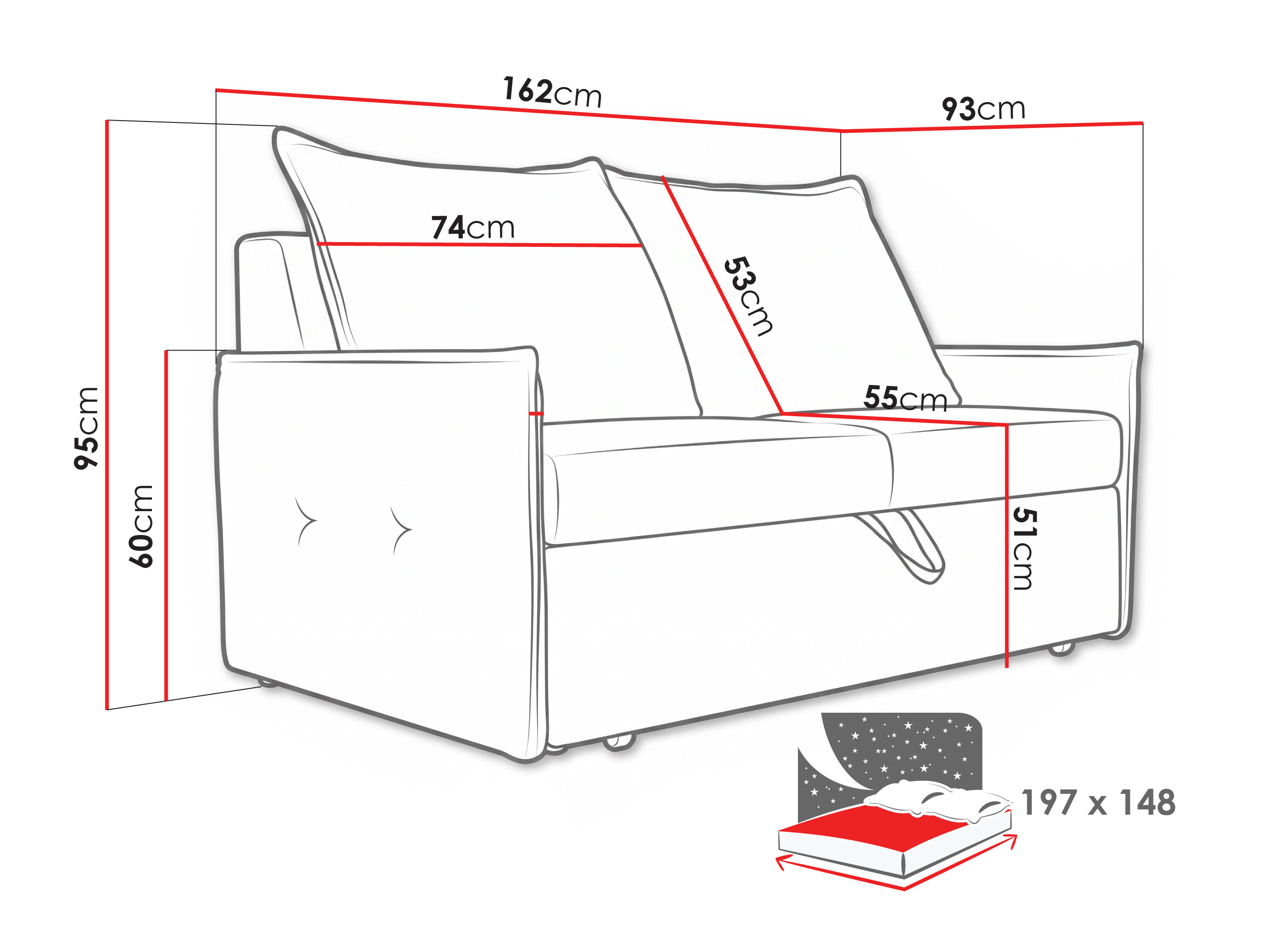 Sofa lova Lufkin 163 (Puente 06)