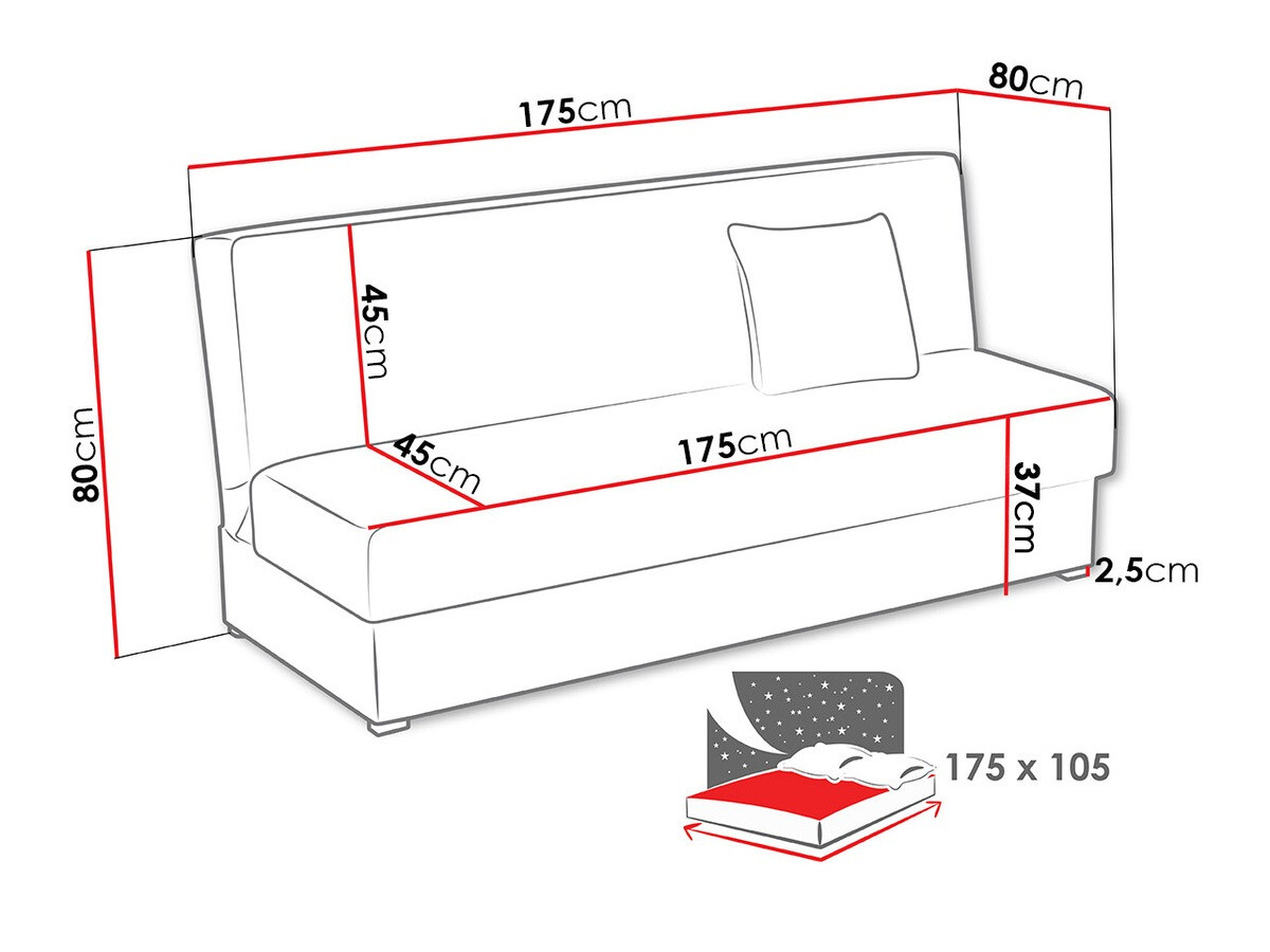 Sofa lova ST9385 su pažeista pakuote