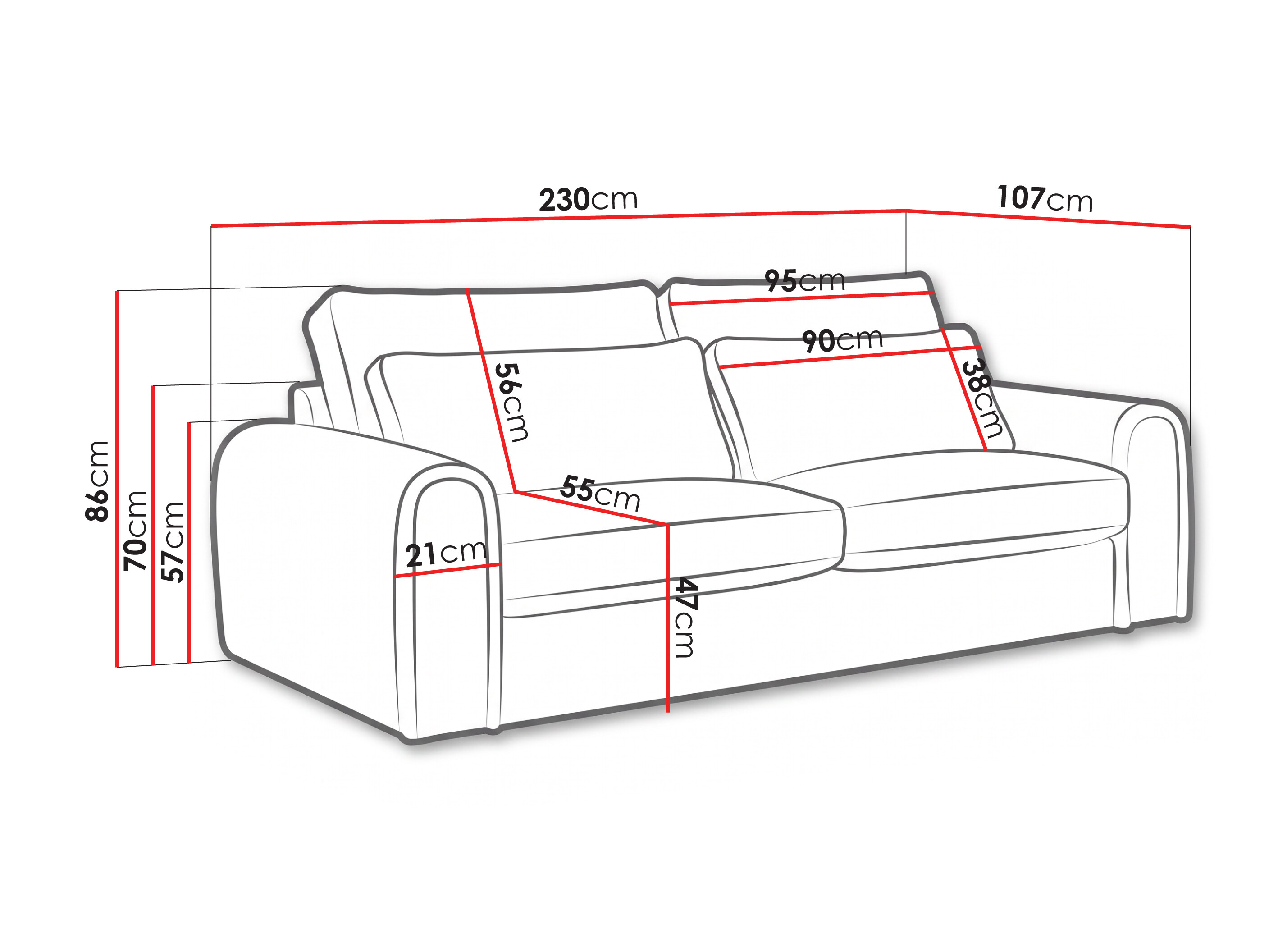 Sofa Lufkin 132 (Tilia 03)