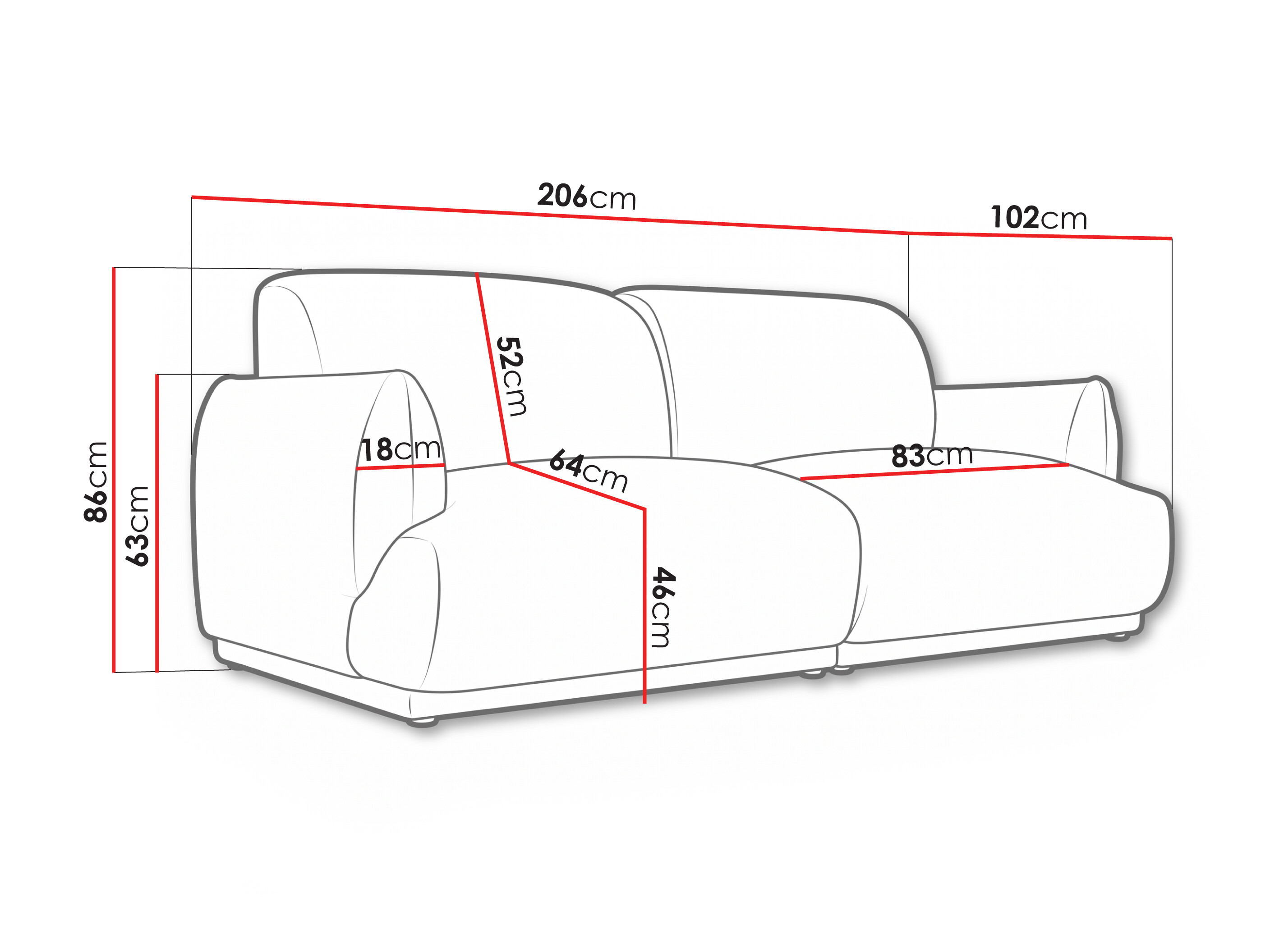 Sofa Lufkin 144 (Tilia 86)
