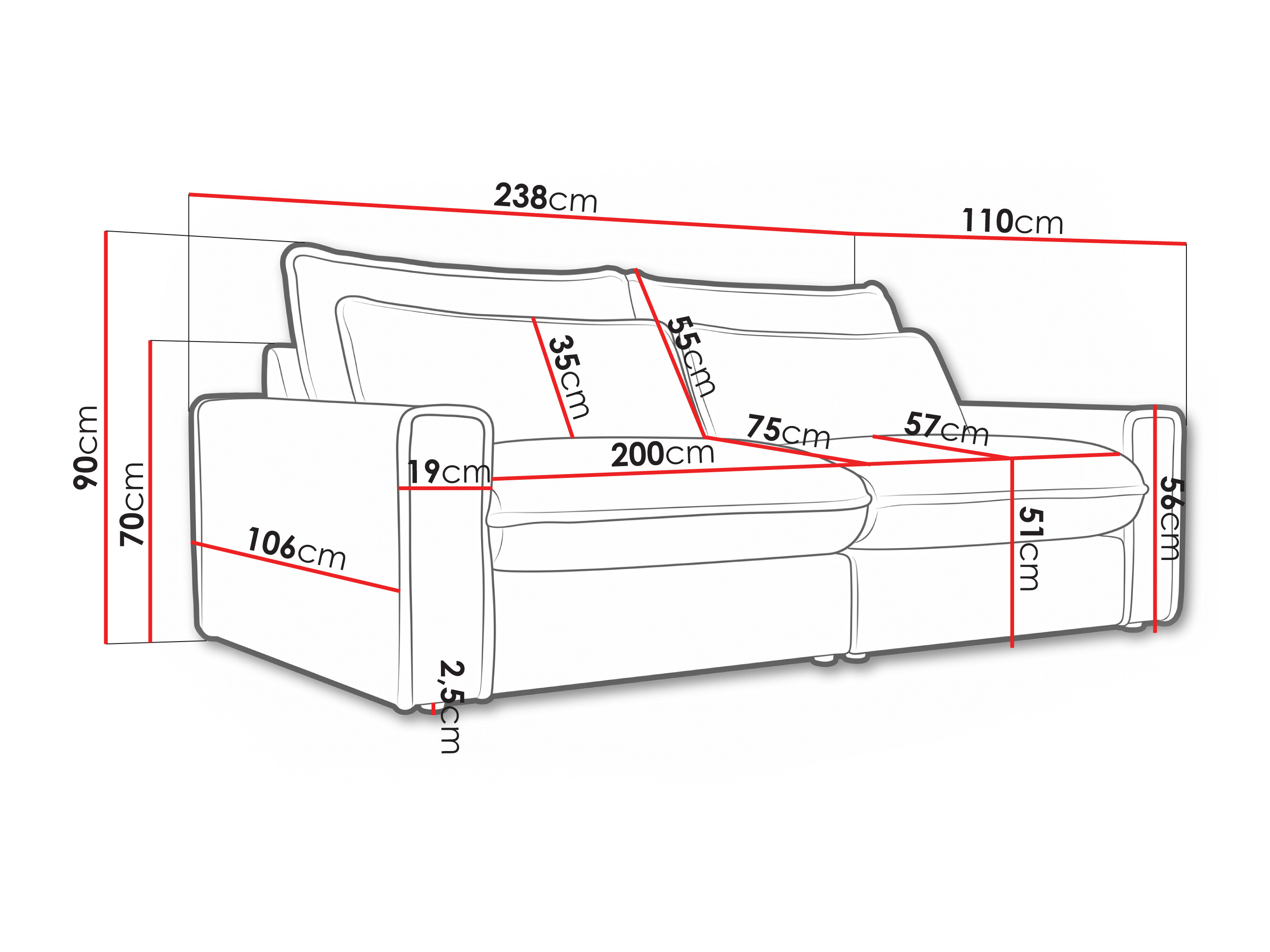 Sofa Lufkin 161 (Lincoln 03)