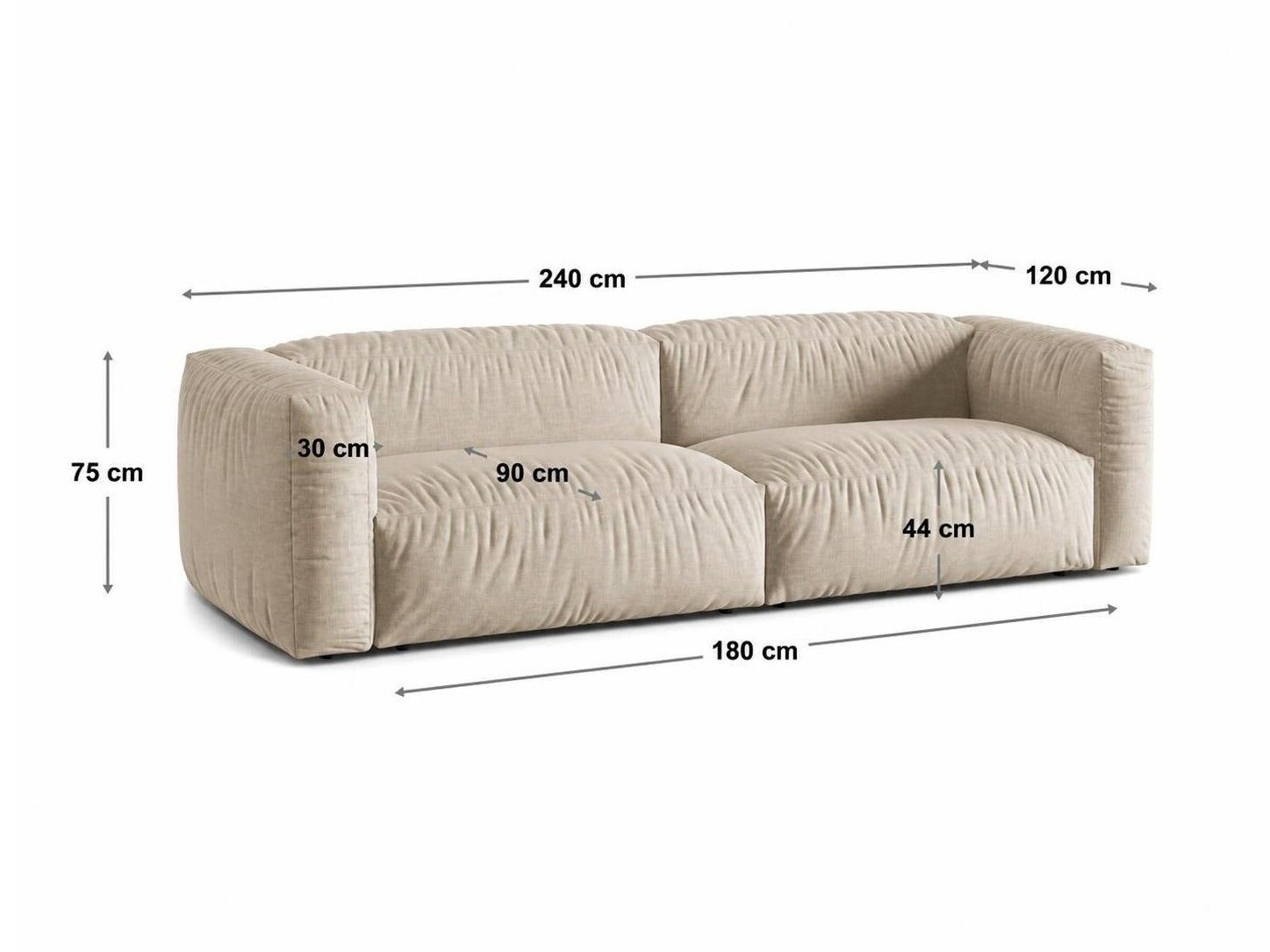 Modulinė sofa Sorcoro 114 (Monet Cappucine)