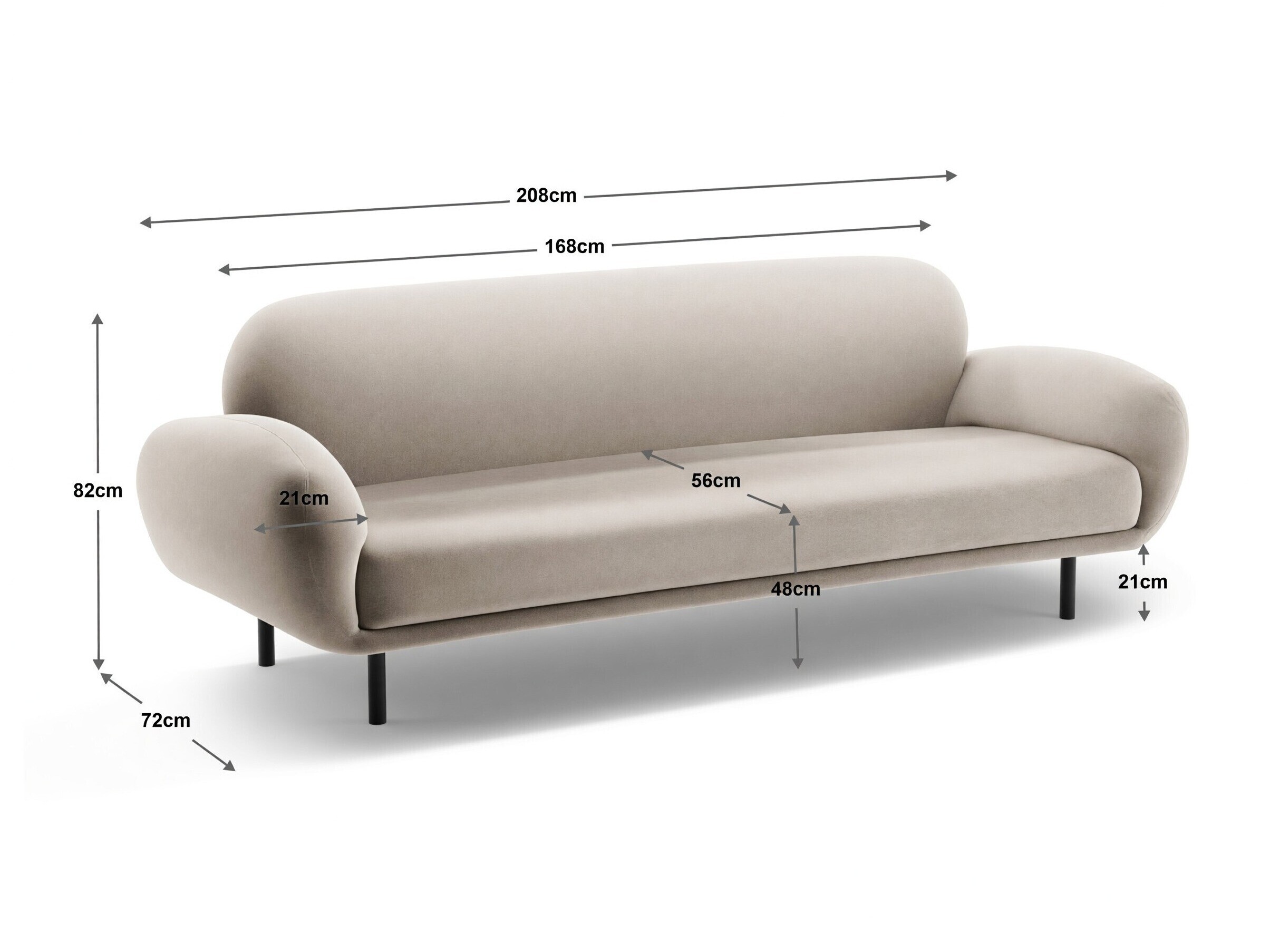 Sofa Beckley 344 (Silencio 34)