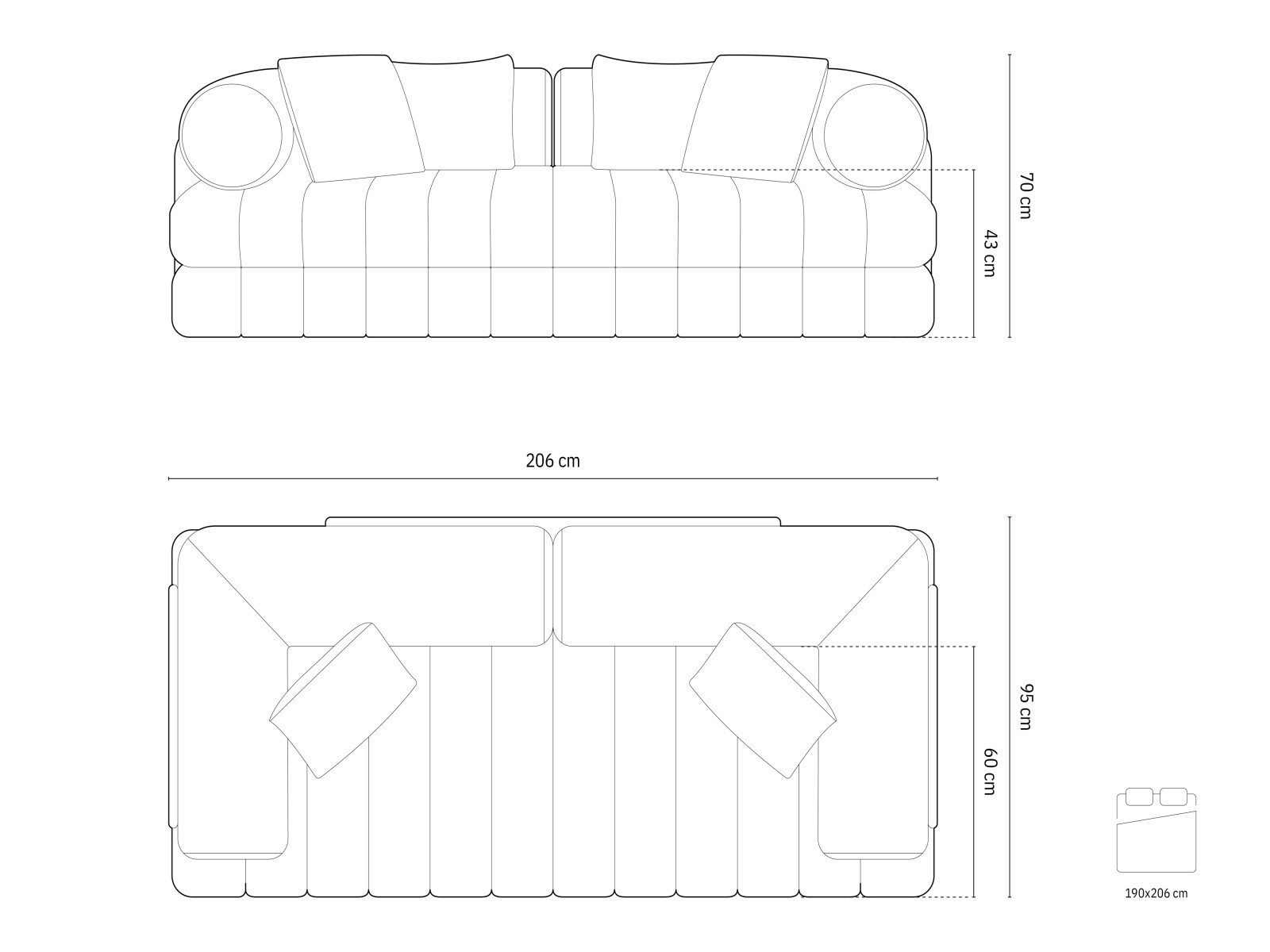 Sofa lova Chico 105 (Salvador 18)
