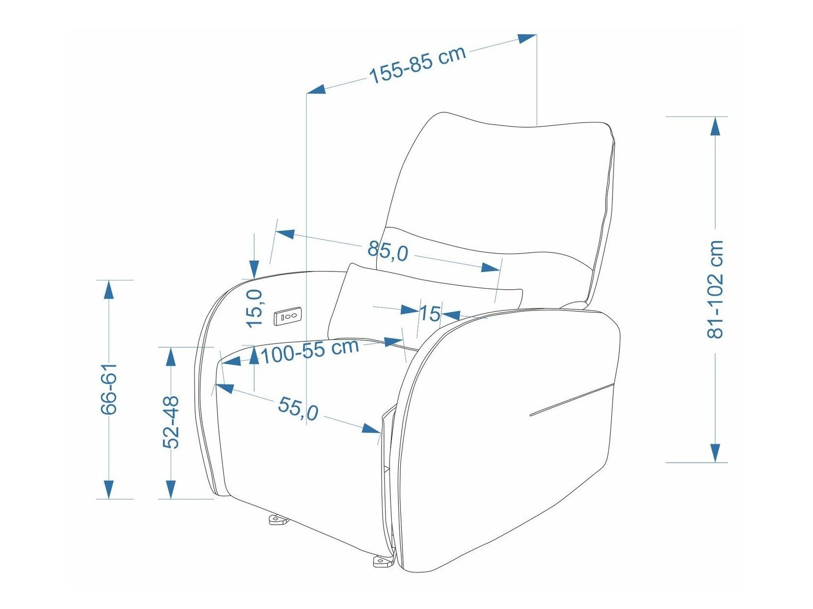 Fotelis reglaineris Houston 2226 (Maloy 11)