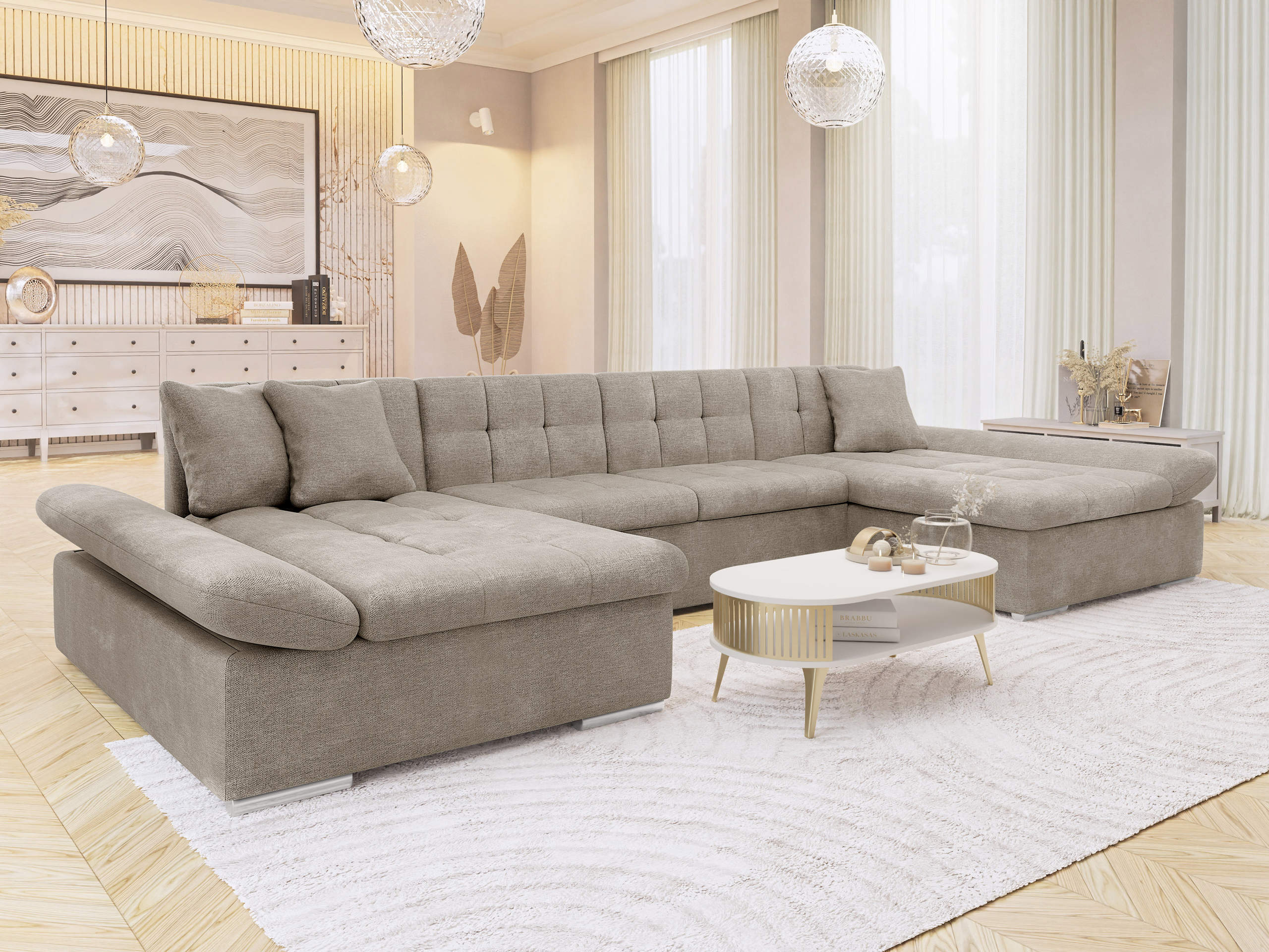 Minkštas kampas Comfivo Ficus (Spirit Taupe)