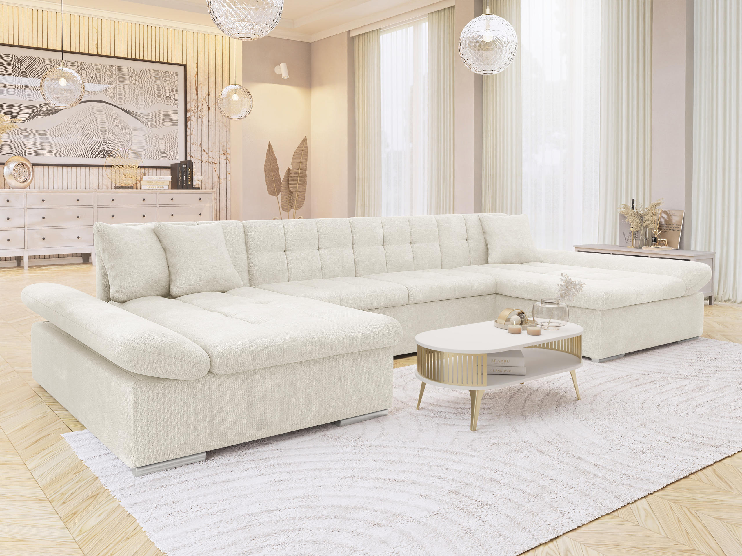 Minkštas kampas Comfivo Ficus (Spirit White)