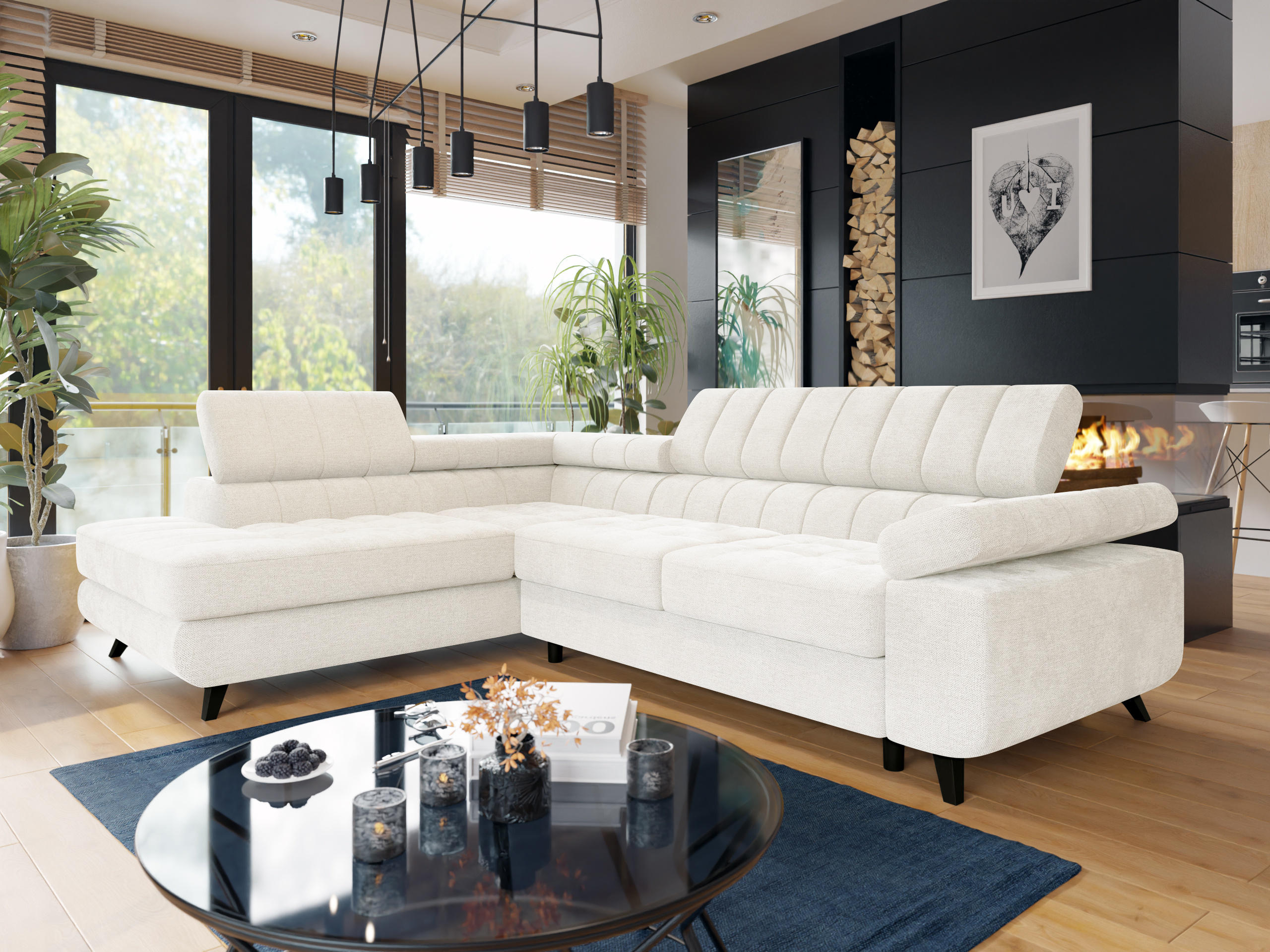 Minkštas kampas Comfivo Agnus (Spirit White)