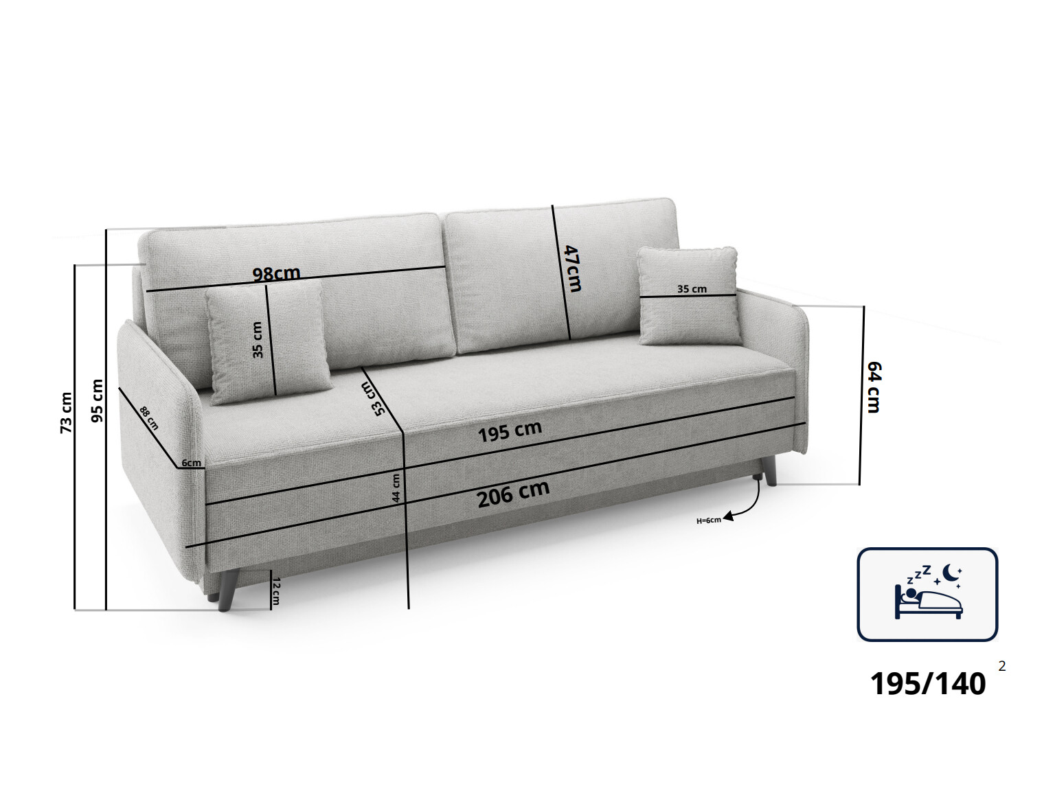 Sofa lova Alton 112 (Garden 05)