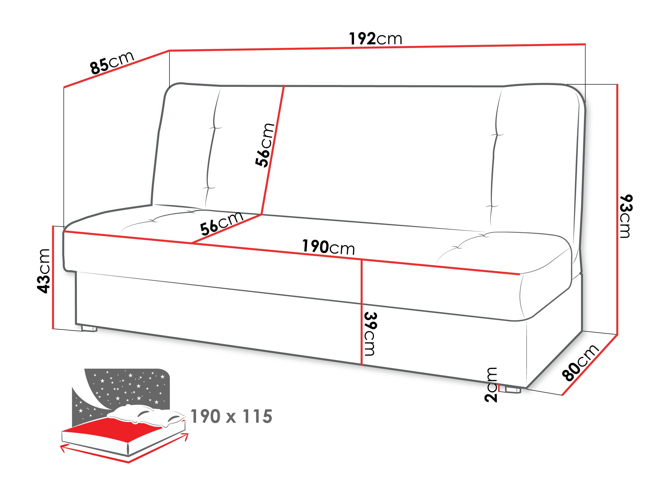 Sofa lova Sapies (Lawa 05)