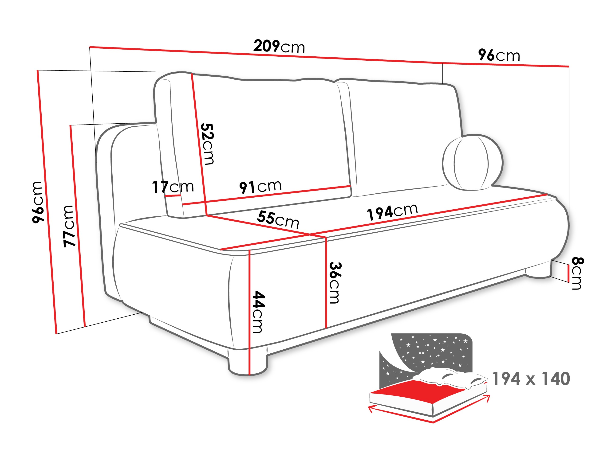 Sofa lova ST9461