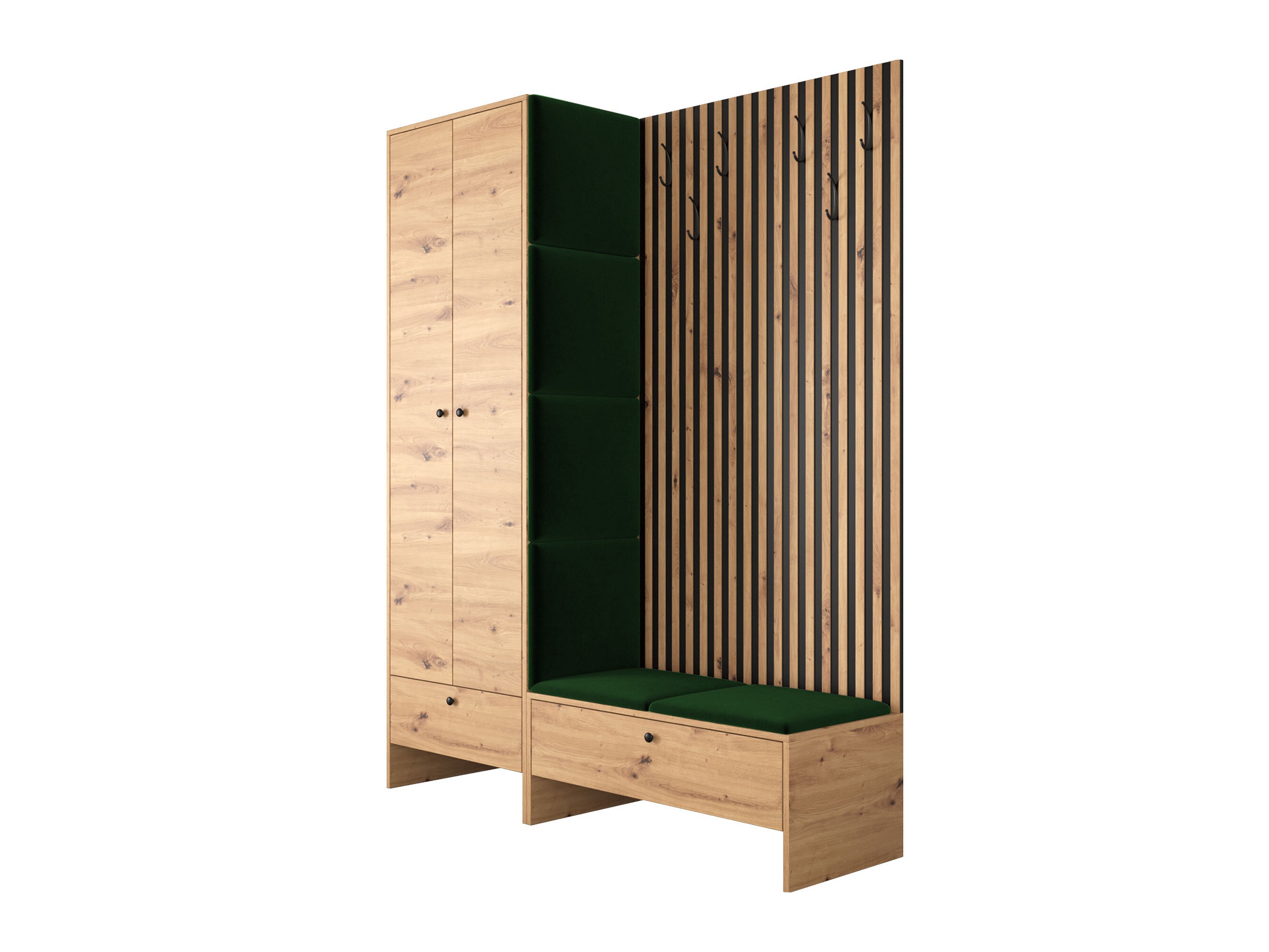 Prieškambario komplektas Donio III (Artisan ąžuolas + Polo 889)