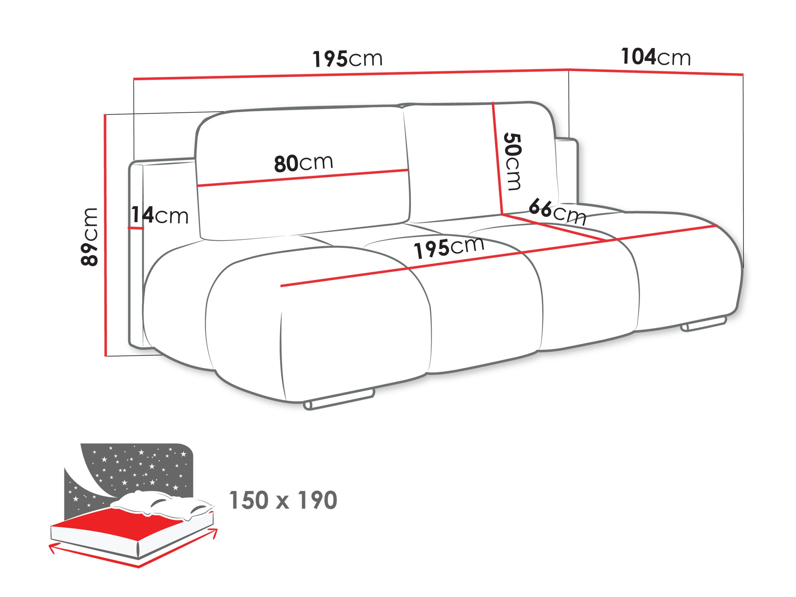 Sofa lova Dominus (Velo 621)