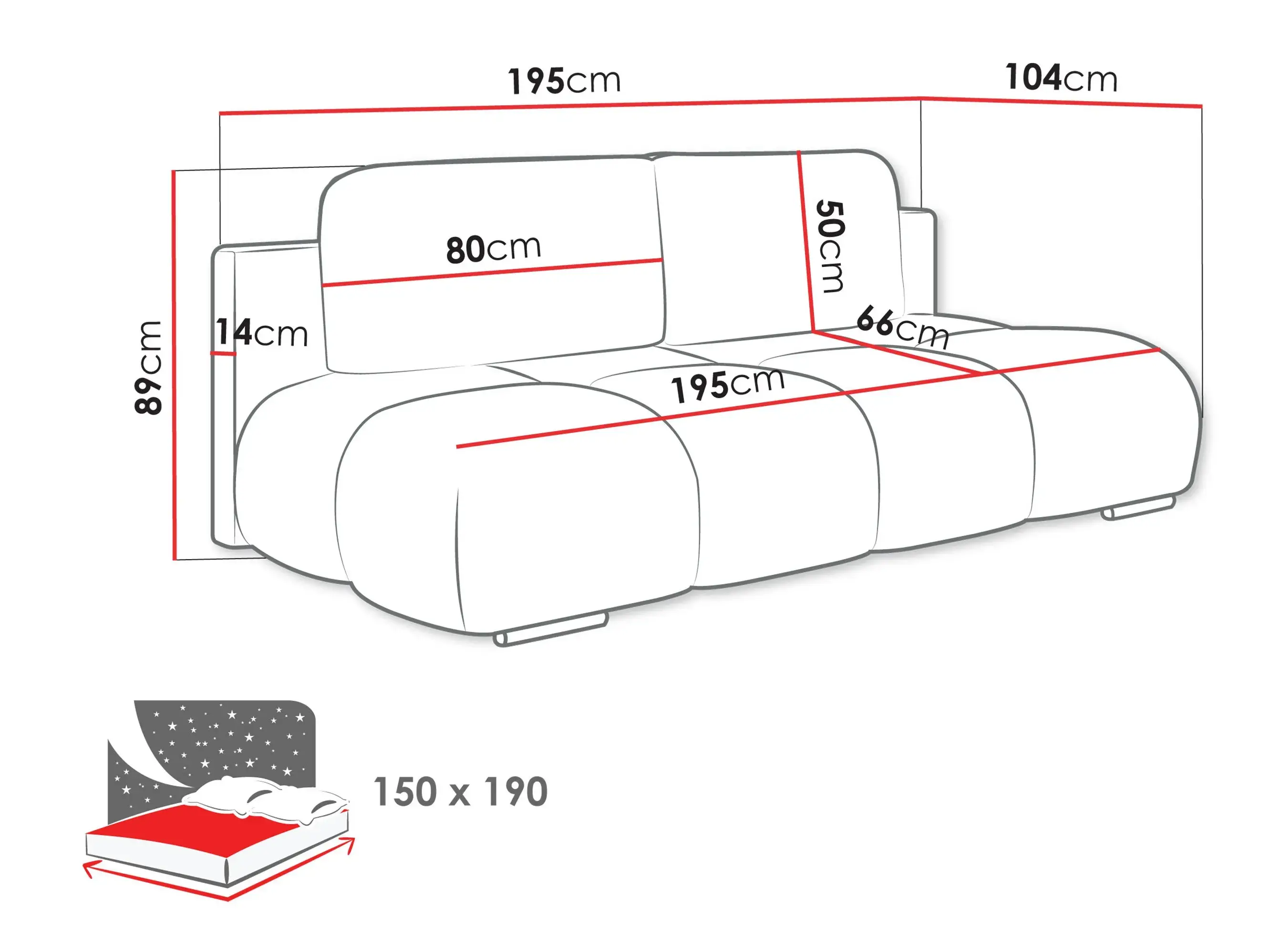 Sofa lova Dominus (Velo 636)