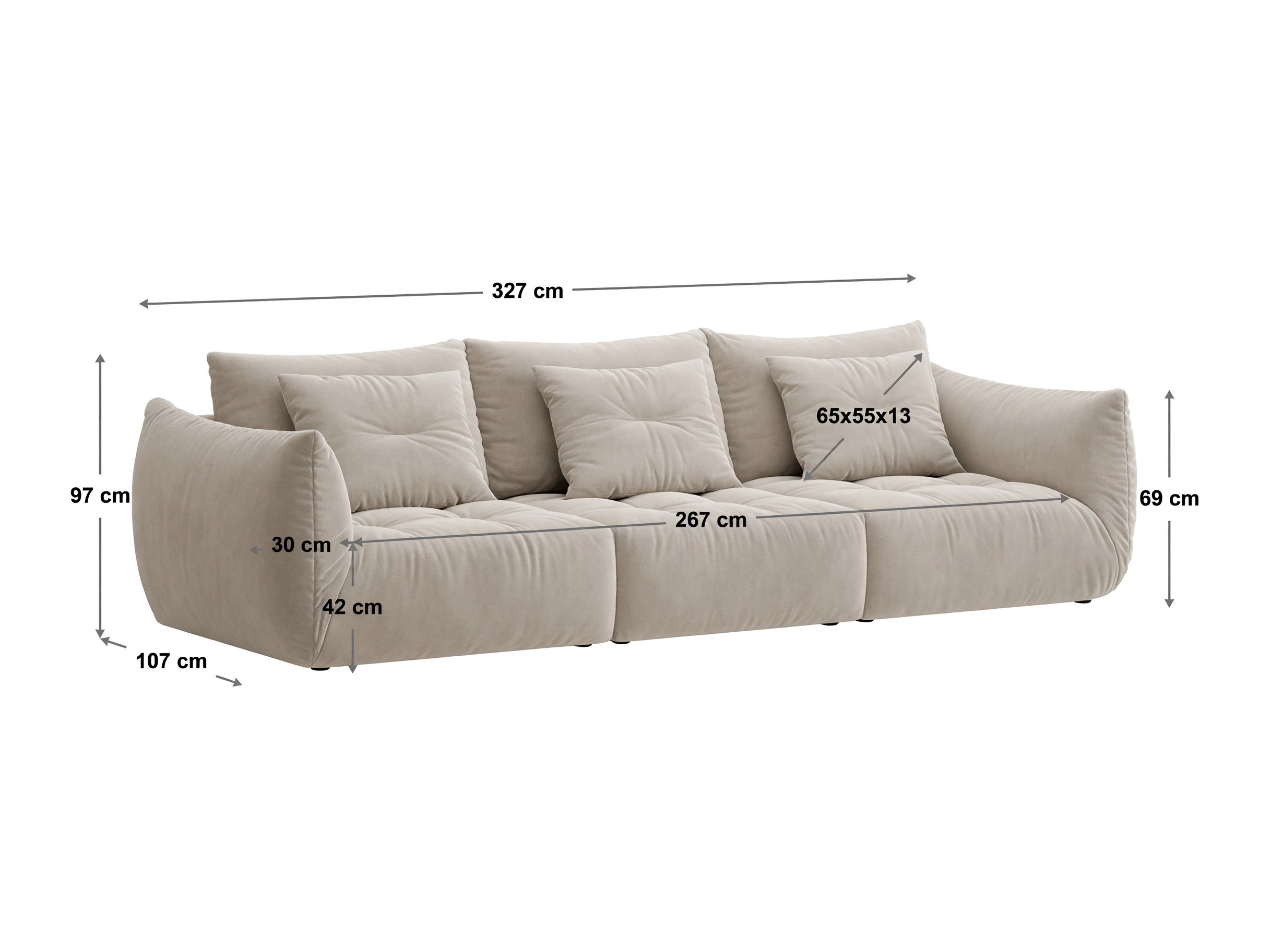 Modulinė sofa Benorli 101 (Casino Sand)